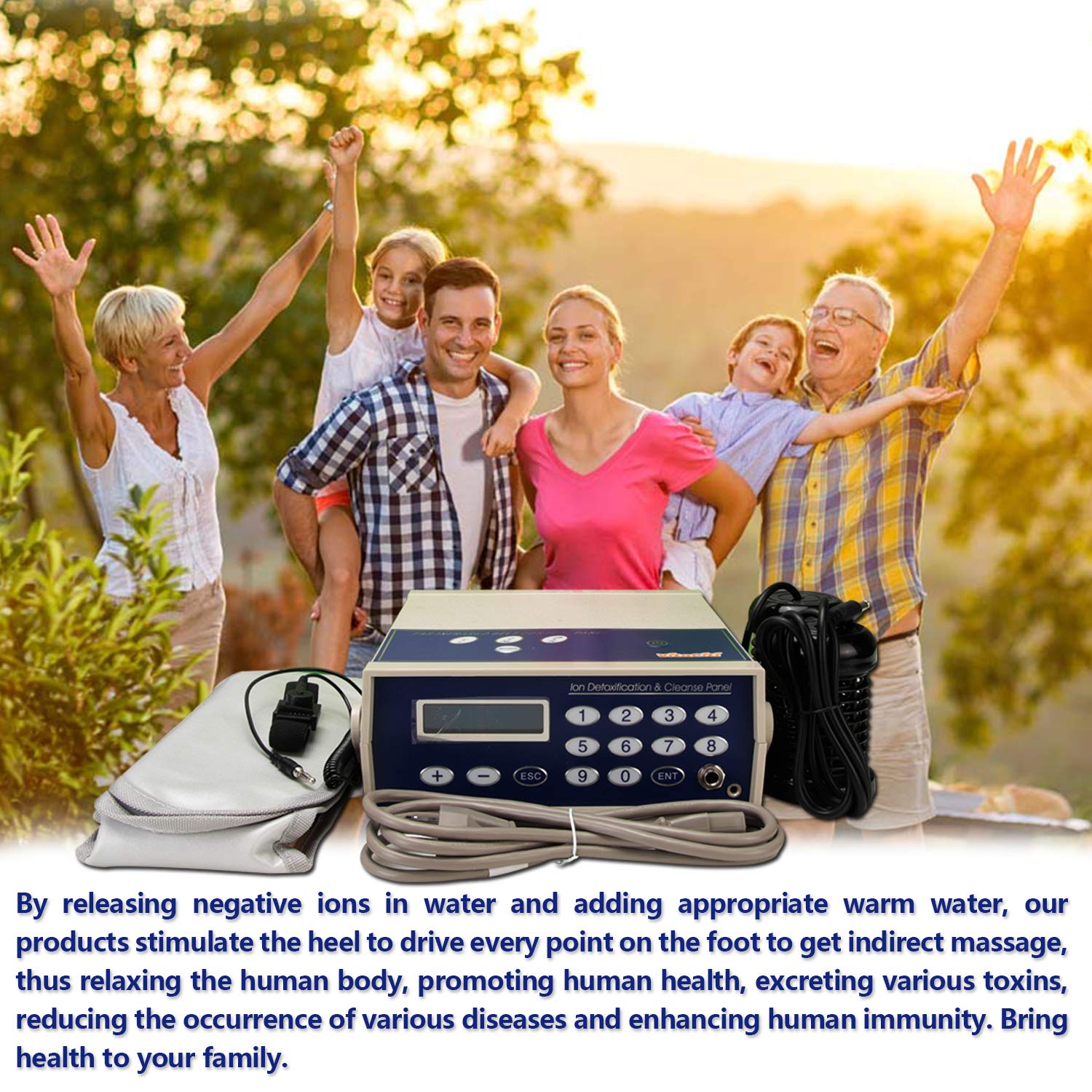 Professional Ionic Detox Foot Spa Machine with Far Infrared Belt & Two Arrays - Hydrogen Ion Cleanse for Relaxation & Detox - Perfect for Birthday Gifts, Home Spa, Wellness Therapy & Stress Relief