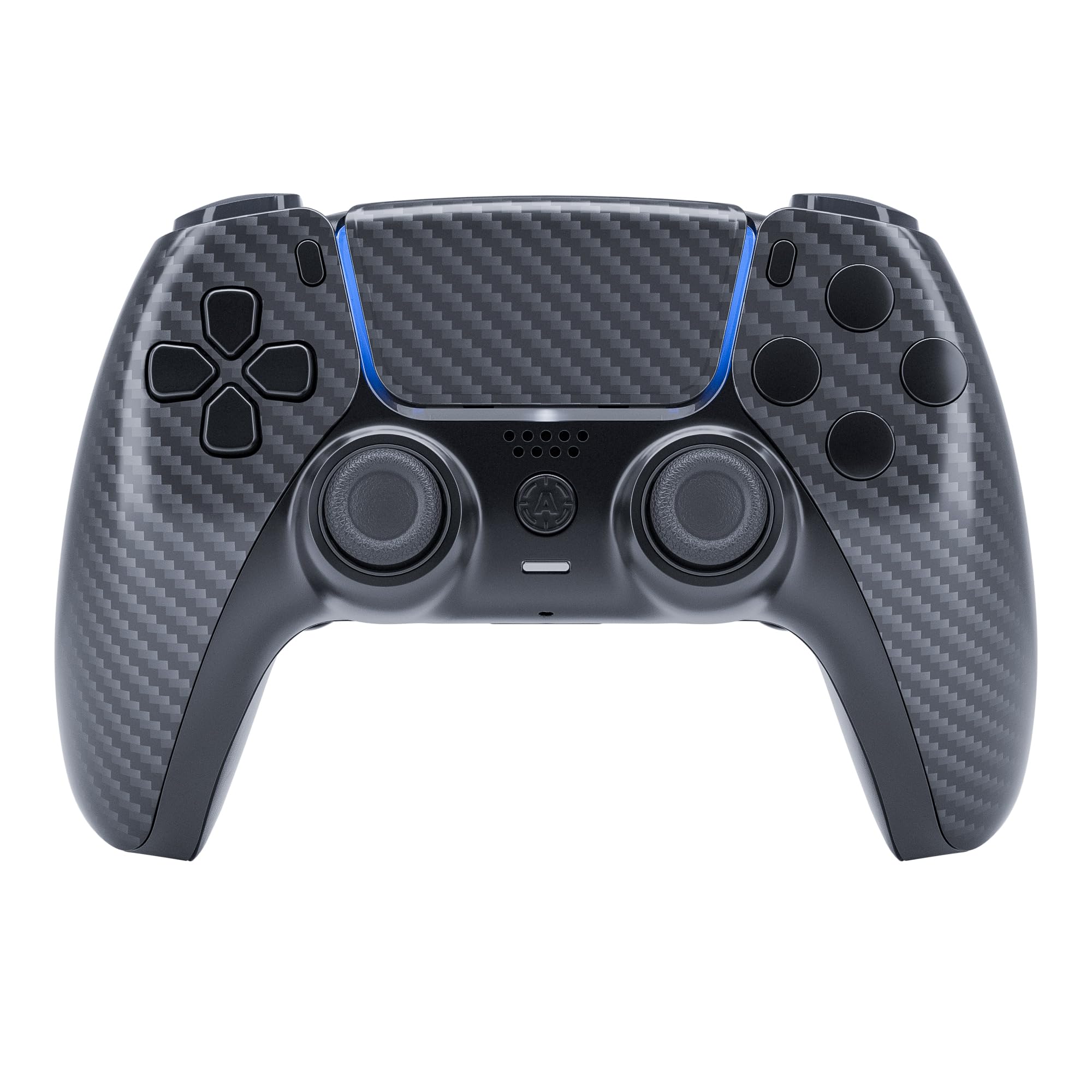 AimControllers Custom PRO Wireless Gaming Controller for PS5 & PC - 4 Remappable Back Paddles, Carbon Full Print Design | Perfect for Competitive Gaming, FPS, and eSports Tournaments