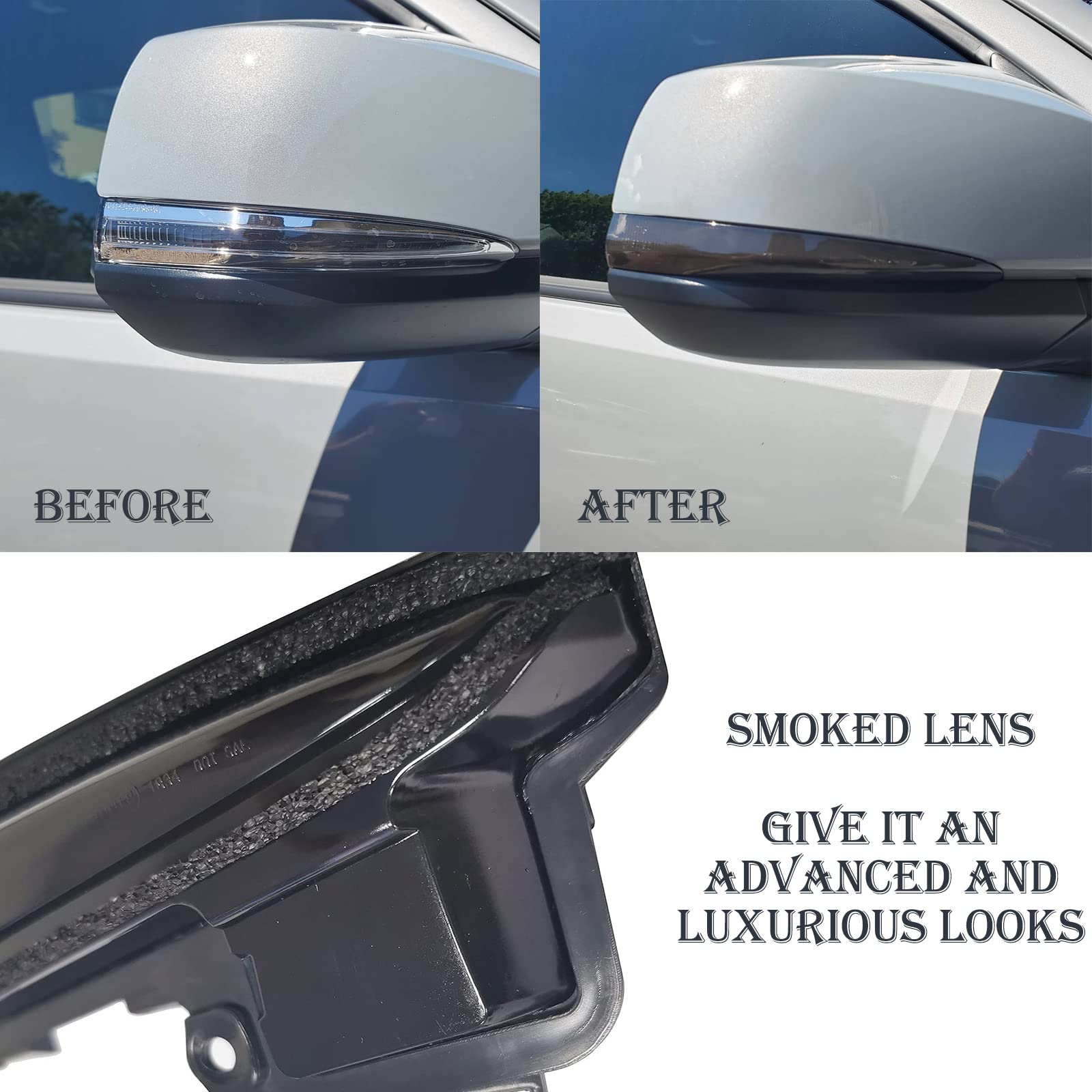 LED Side Mirror Sequential Dynamic Turn Signal Lights Strip for Toyota Tacoma 2016-2022, RAV4 XA50 2019-2022, Highlander XU70 2020-2022, Alphard Vellfire & Lexus LM - Upgrade Your Ride with Enhanced Visibility & Safety for Night Driving & Urban Commuting