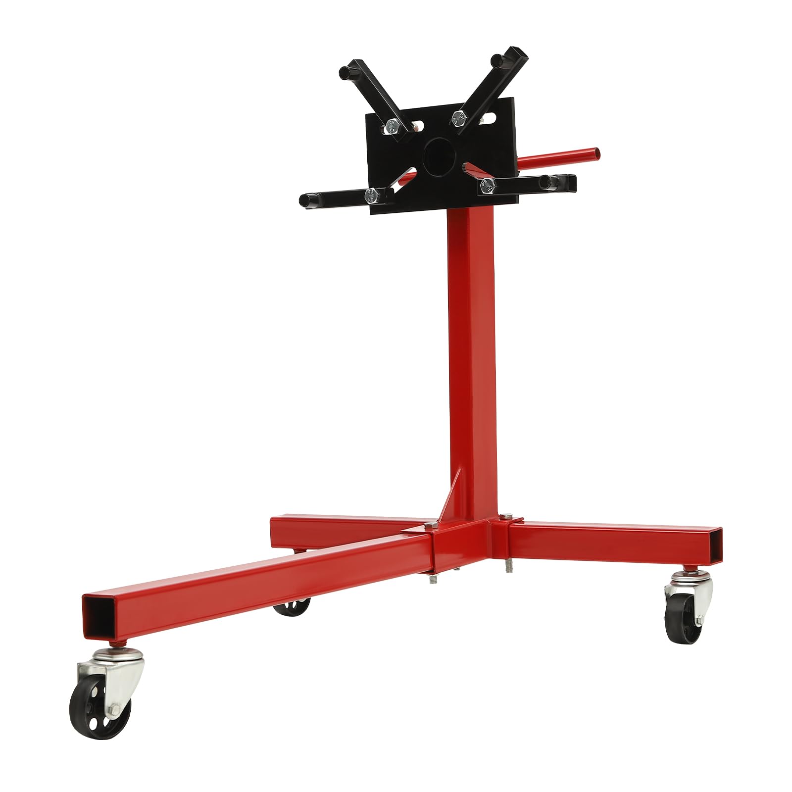Heavy-Duty 750 lb Capacity Carbon Steel Engine Stand with 360° Rotating Head & Wheels - Perfect for Automotive Repair, Engine Rebuilding & DIY Garage Projects