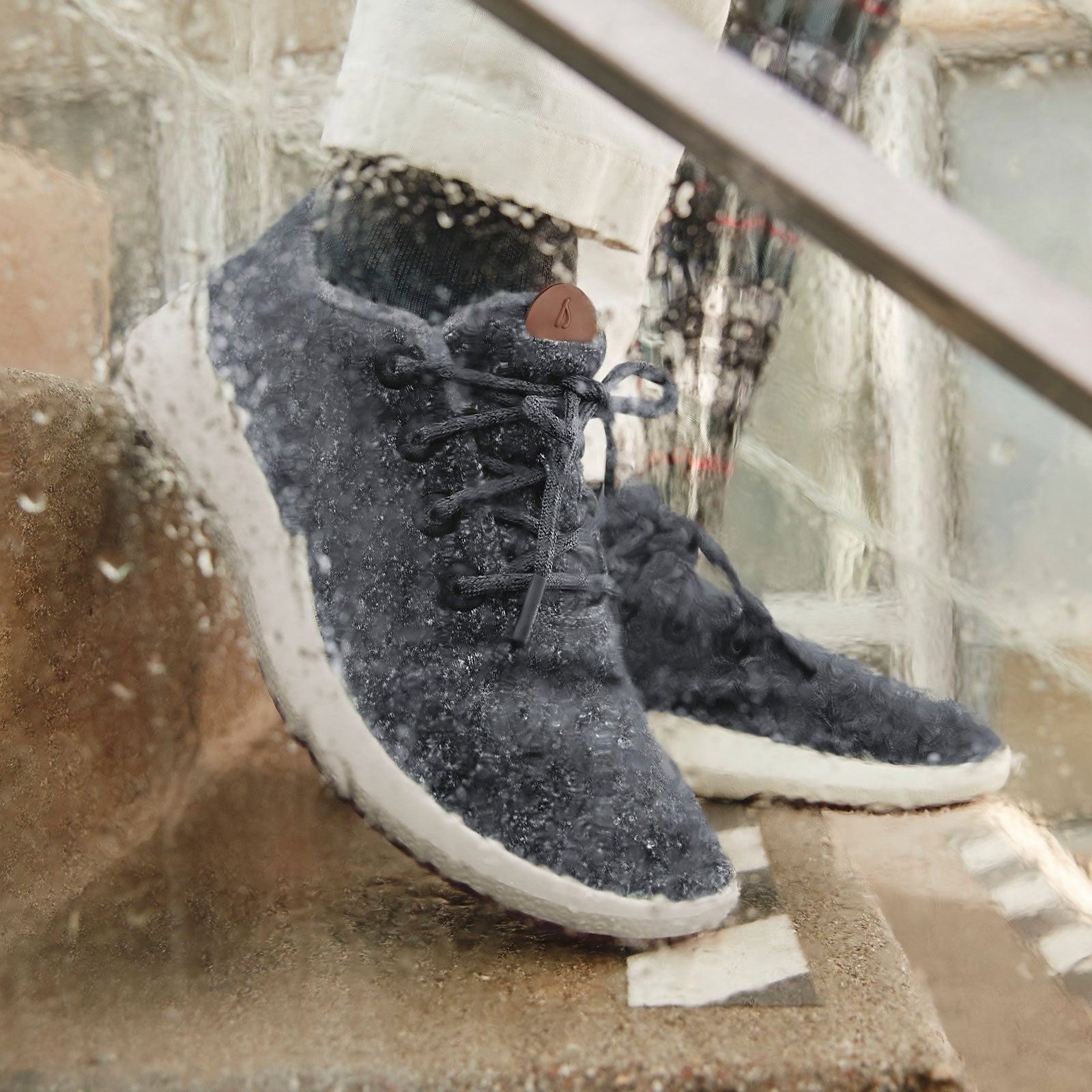 Men's Wool Runner Mizzle Shoes - Hazy Indigo with Natural White Sole | Water-Resistant & Comfortable Sneakers for Running, Walking & Casual Wear