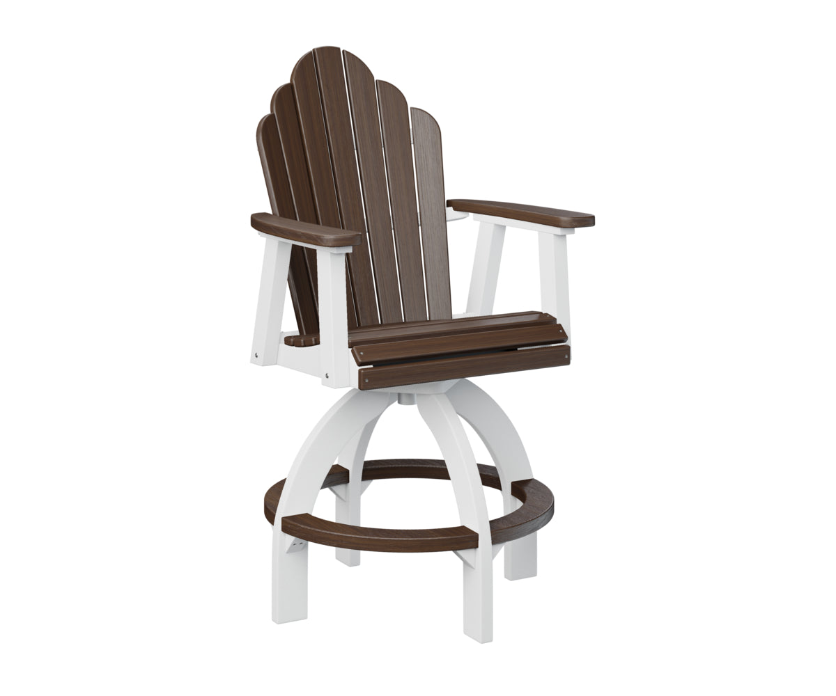 Berlin Gardens Cozi Back Swivel Bar Chair - Adjustable Height Counter Stool with Padded Seat - Perfect for Kitchen Island, Home Bar & Outdoor Patio Dining