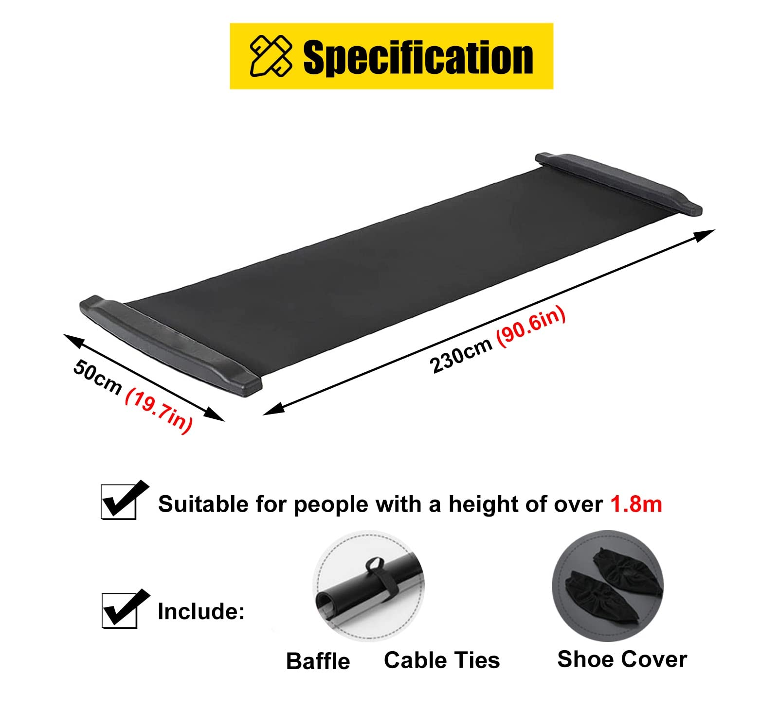 Premium Slide Board for Home Workouts - Cross Training Equipment, Fitness & Yoga Mat for Legs, Glutes & Core Strengthening (91