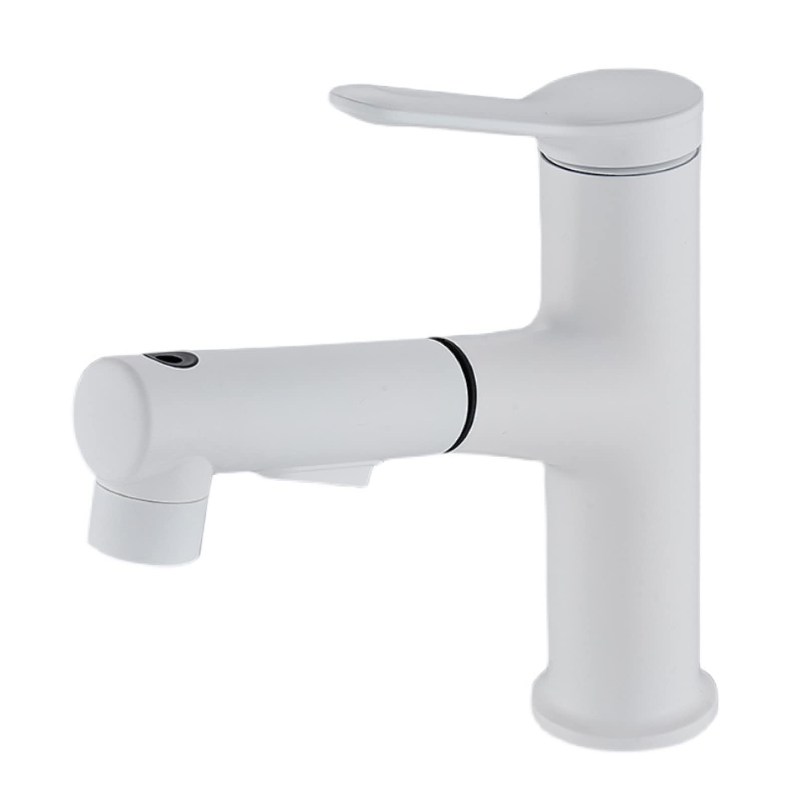 PHKO Removable Single Hole Brass Faucet with 3 Spray Modes - Extendable Hot & Cold Water Mixer Tap for Bathroom Sink, White - Perfect for Modern Bathrooms, Vanities & Home Renovations (Commemoration Day Special)