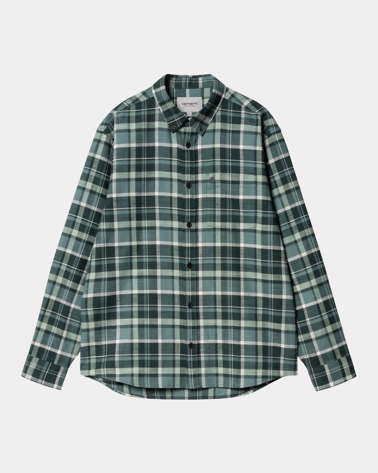 Fendrick Men's Casual Checkered Shirt - Deep Lagoon Blue Plaid Button-Up for Everyday Wear & Outdoor Activities