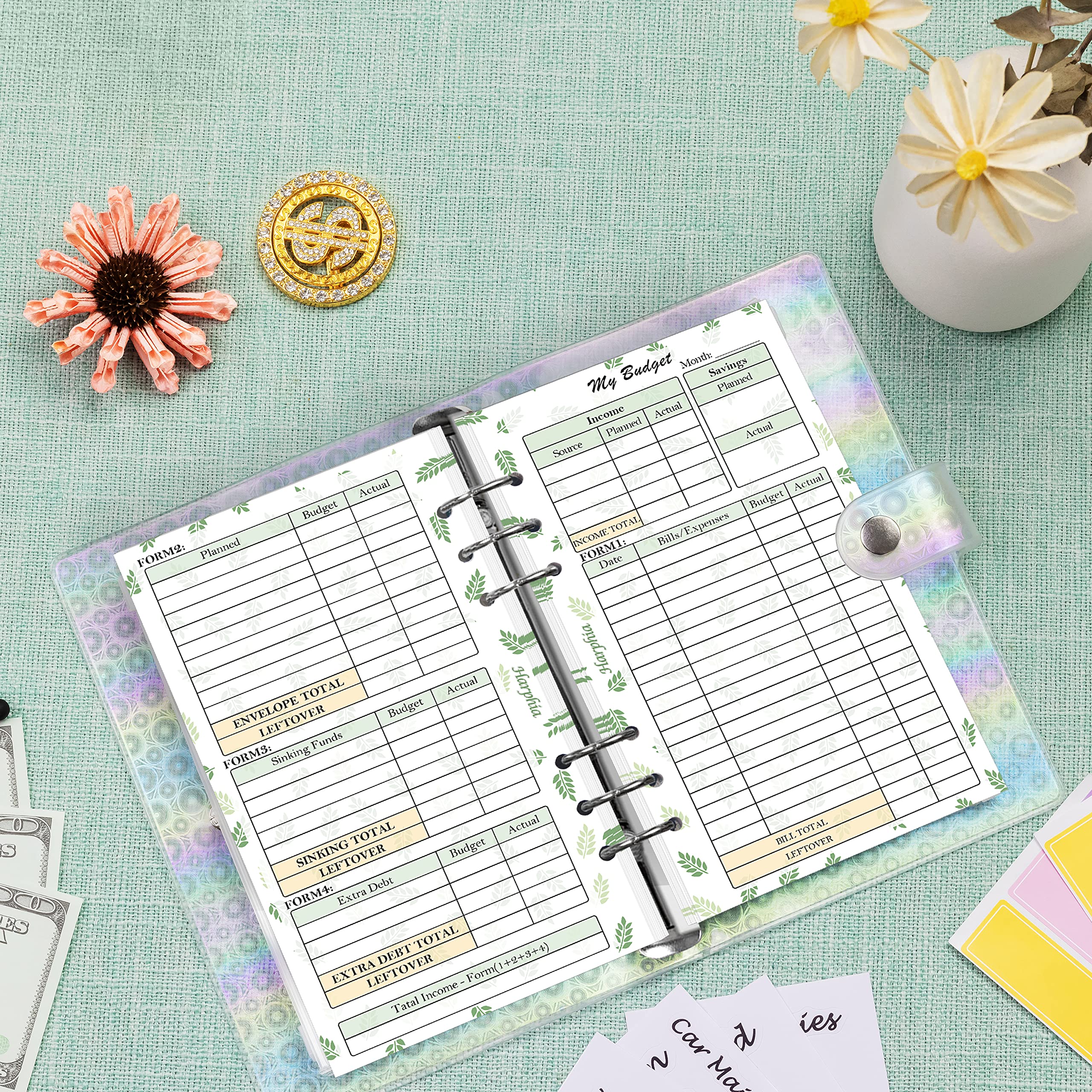 2025 6-Hole Planner Refill Inserts - 2 Pack, 6.75