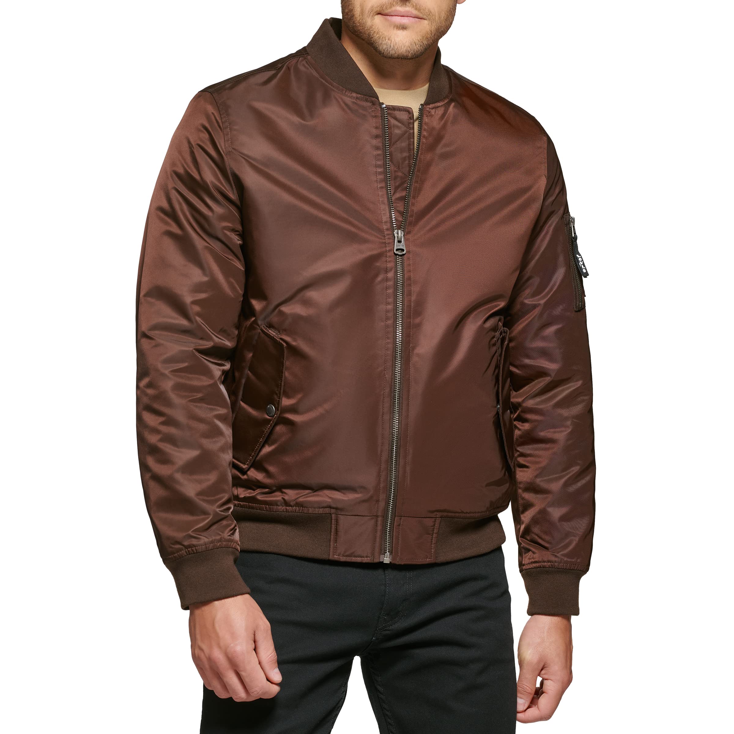 Levi's Men's MA-1 Flight Lightweight Zip-Up Bomber Jacket | Classic Aviator Style | Perfect for Casual Wear, Travel & Outdoor Adventures