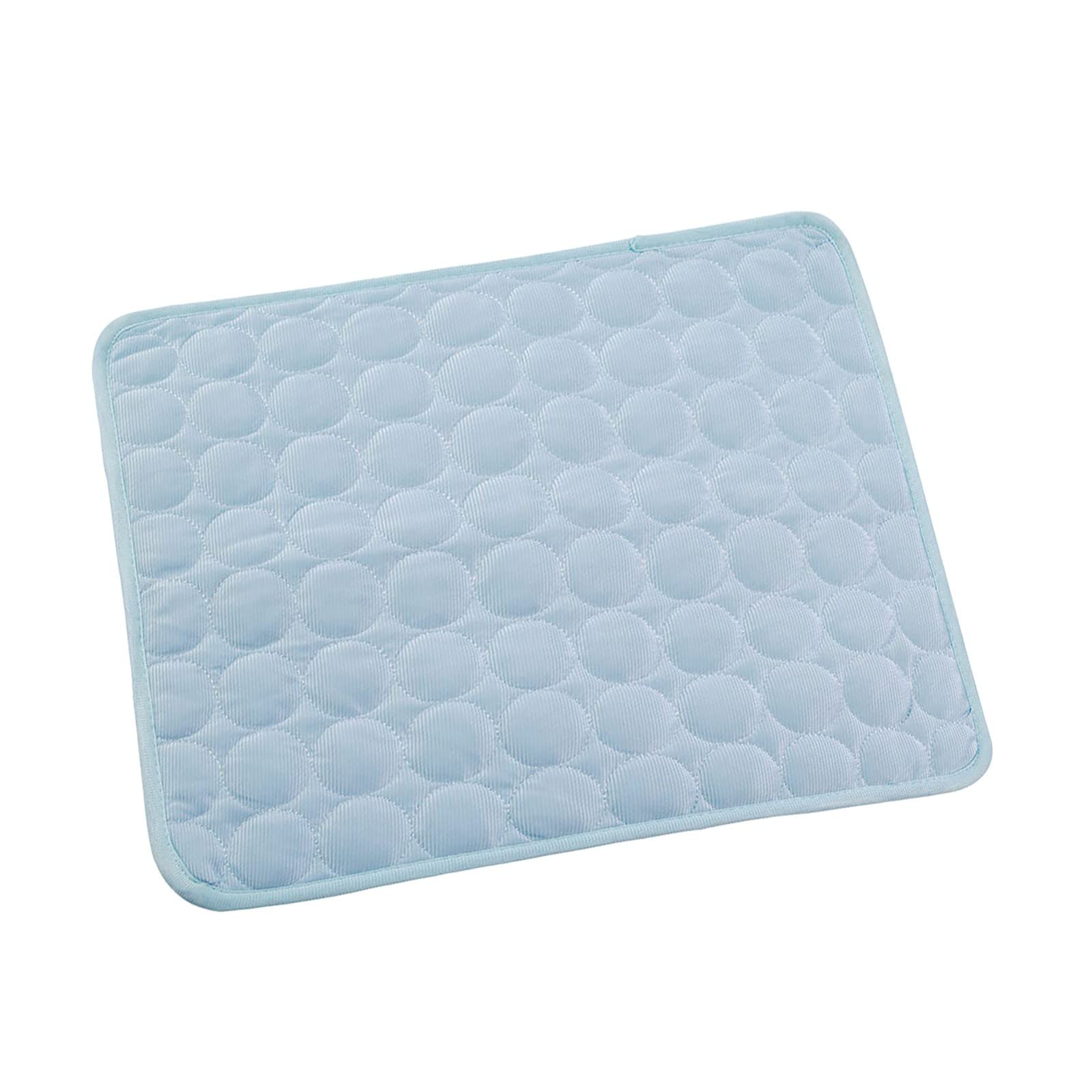 Extra Large Dog Cooling Bandana & Ice Silk Cooling Mat - Washable, Portable Self-Cooling Pad for Dogs & Cats - Summer Pet Cooling Bed for XL Breeds (Light Blue, XS) - Perfect for Outdoor Adventures, Hot Weather & Indoor Comfort