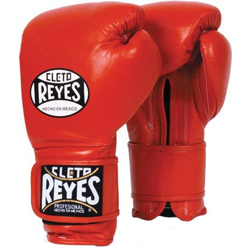 Cleto Reyes Hook & Loop Leather Training Boxing Gloves 12oz - Premium Red Boxing Gloves for Sparring, Heavy Bag Work & MMA Training - Ideal for Boxing Gyms & Home Workouts