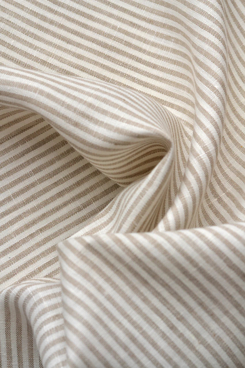 Premium Austin Stripe Linen Tea Towels Set of 2 - 100% Natural Absorbent Dish Towels for Kitchen, Drying Dishes & Decorative Use