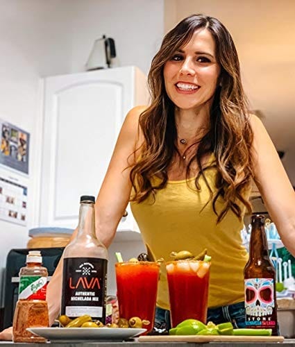(3 Pack) LAVA All Natural Authentic Michelada Mix - Craft Cocktail Mixer with Real Tomatoes, Ancho Chile & Tamarind | Vegan, No Preservatives | 1 Liter (33.8oz) Glass Bottle | Perfect for Parties, BBQs & Mexican Cuisine