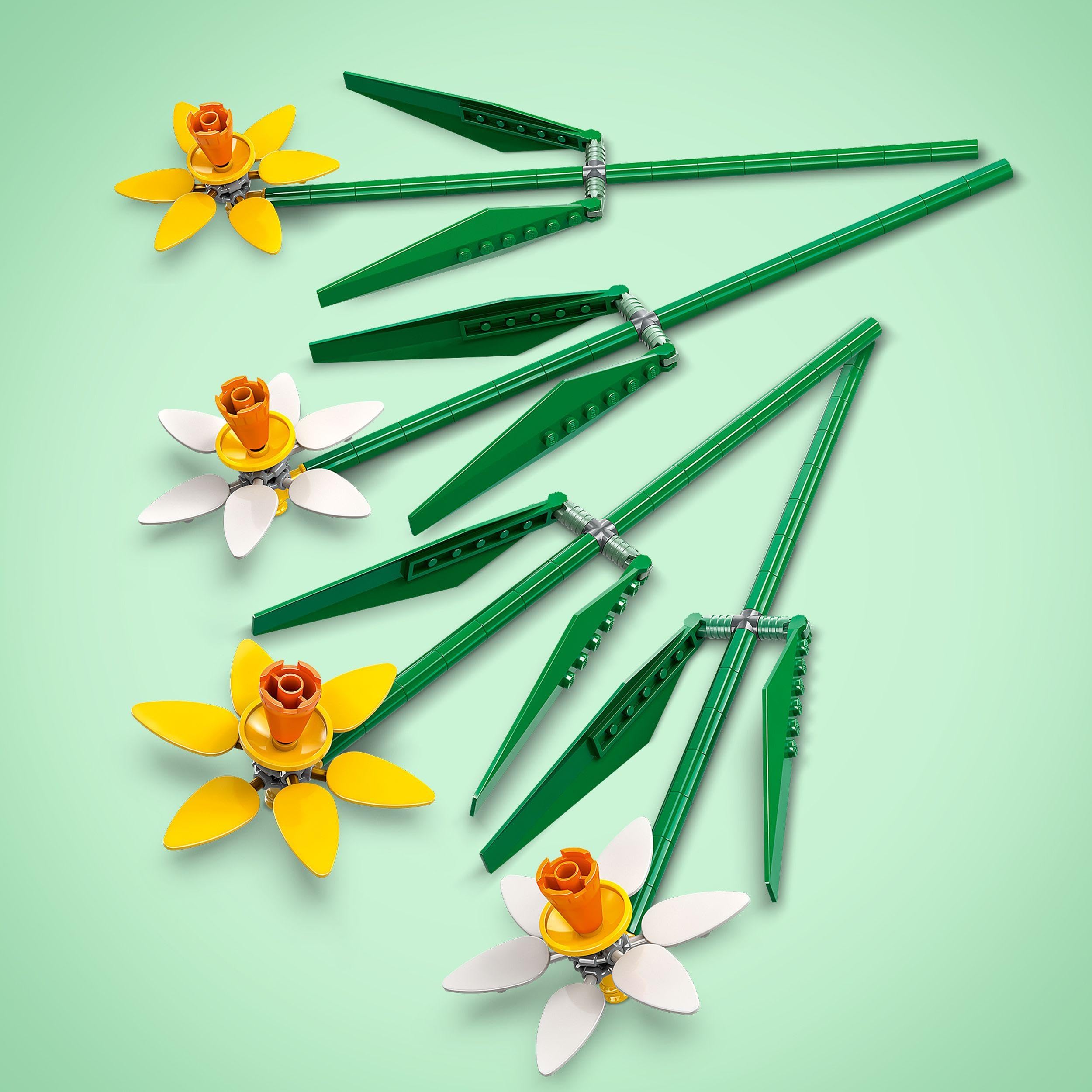 LEGO Botanicals Jonquilles Building Kit - Artificial Flower Construction Set - Easter Home & Office Decor - DIY Bouquet for Kids & Adults Ages 8+ (Model 40747) - Perfect Gift for Spring Celebrations, Room Decor, and Creative Play