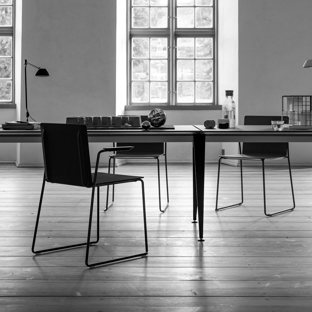 Stackable Dry Armchair with Sled Base - Modern Dining & Office Seating for Home, Restaurant, and Cafe Use