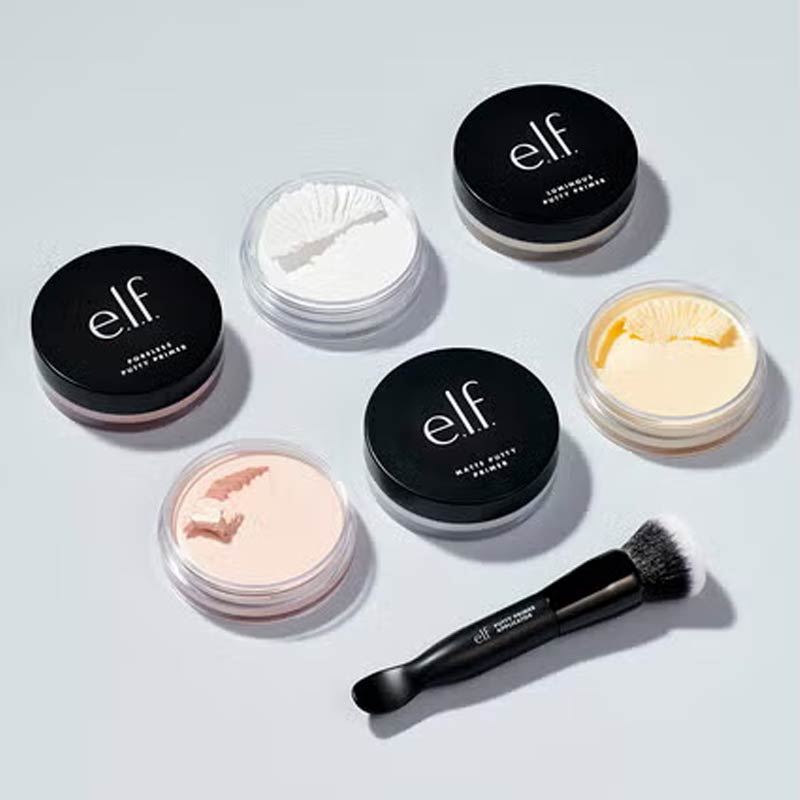 e.l.f. Putty Primer Makeup Brush - Flawless Face Foundation & Pore Minimizing Applicator for Smooth Makeup Application - Perfect for Daily Use & Professional Makeup Artists