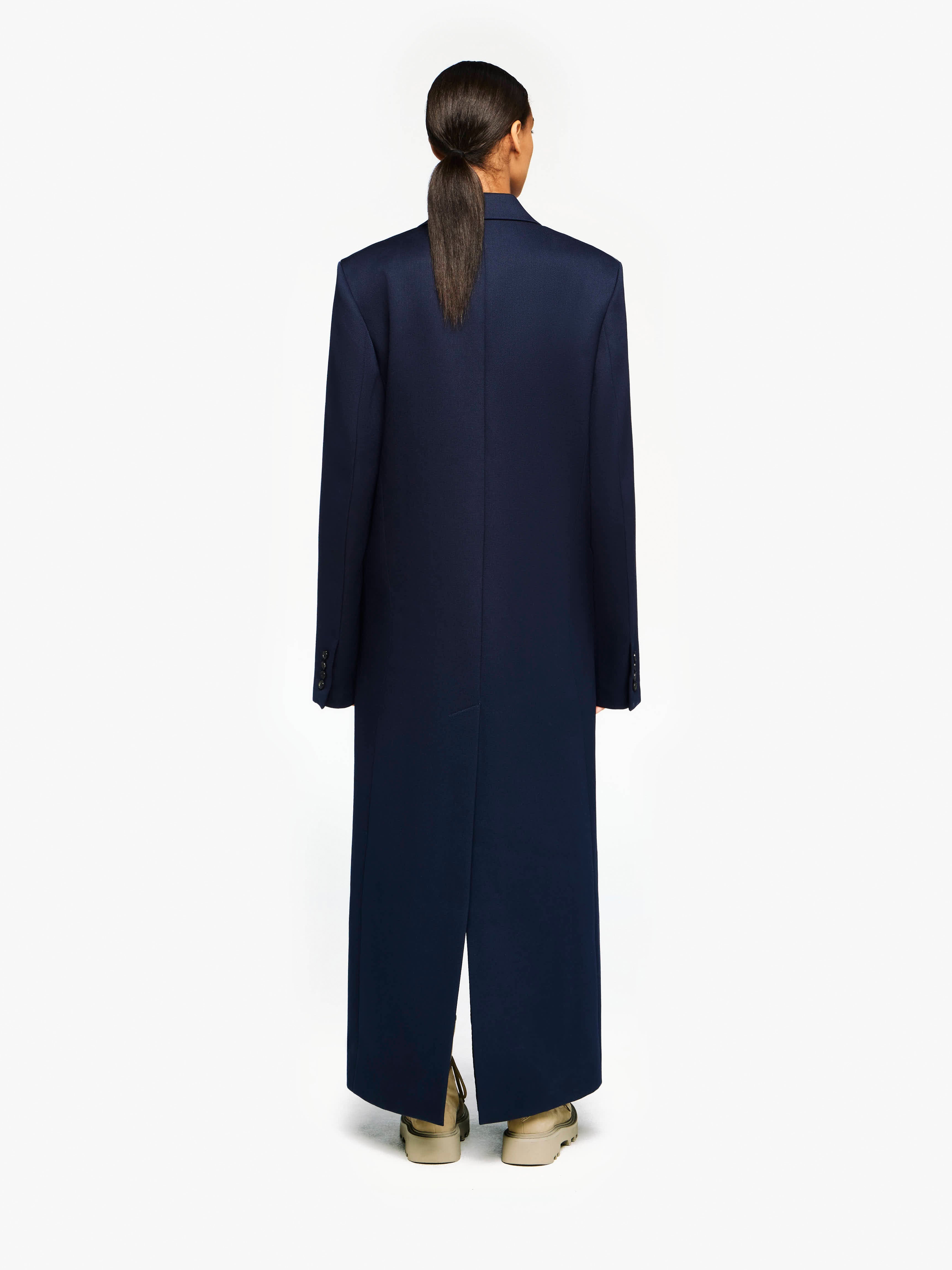 Elegant Long Coat with Satin Handkerchief - Women's Fashion Outerwear for Fall & Winter, Perfect for Office, Parties, and Special Occasions