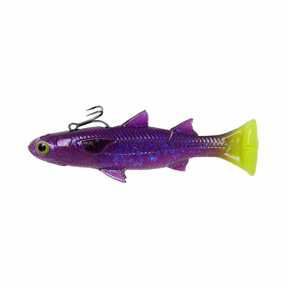 Savage Gear Pulse Tail Mullet Line Thru Fishing Lure 6 Inch - Saltwater & Freshwater Bait for Bass, Pike, and Walleye - Perfect for Kayak, Shore, and Boat Fishing