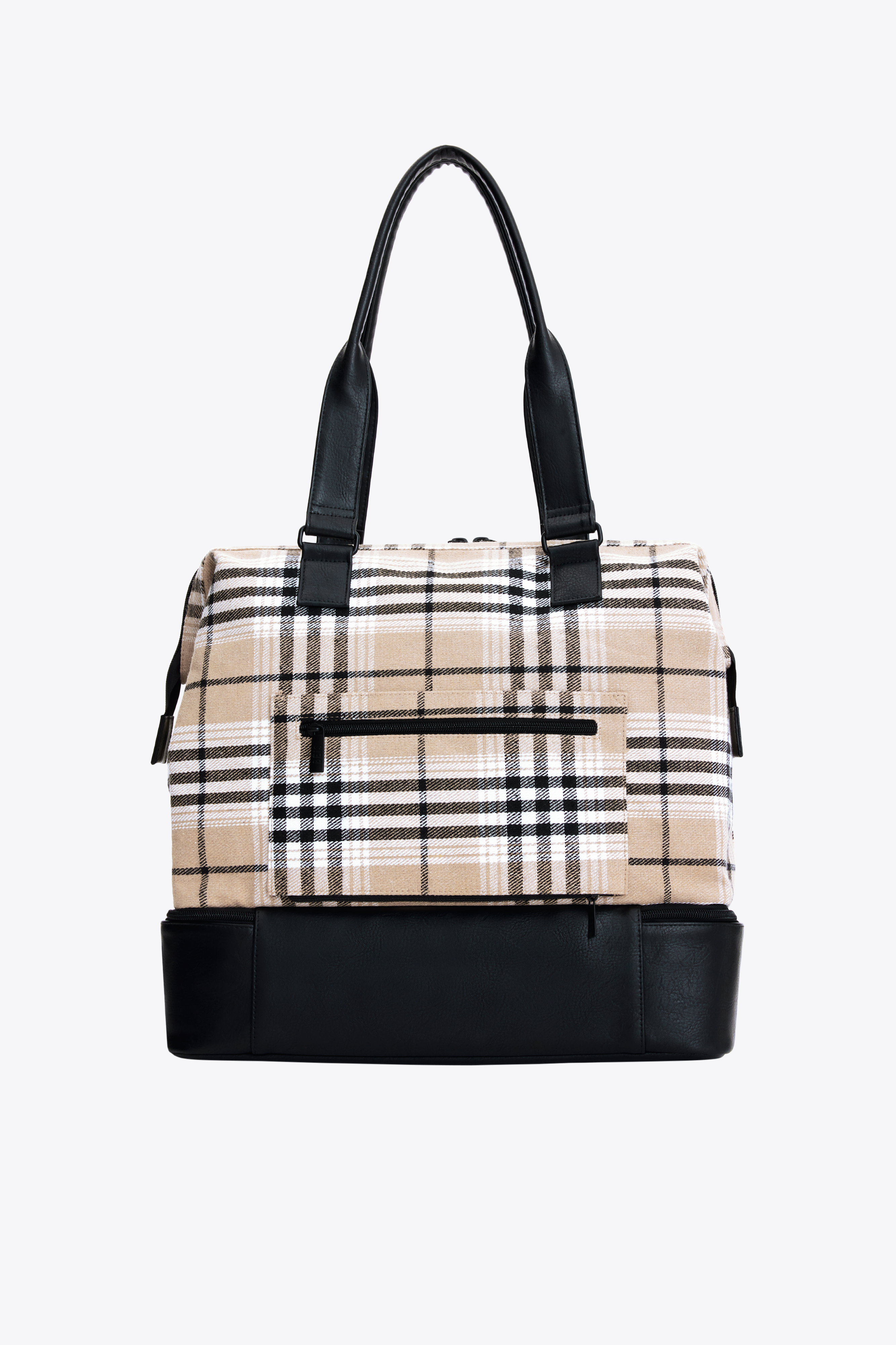 Stylish Plaid Mini Weekender Bag - Perfect for Travel, Gym & Weekend Getaways | Durable & Lightweight Carry-On Tote