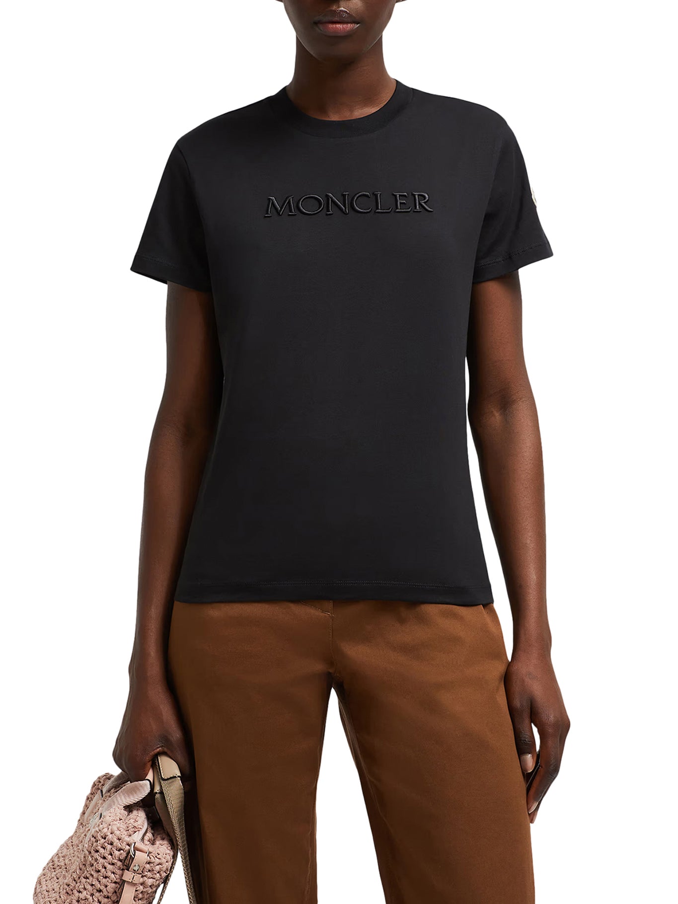 Embroidered Tonal Logo Cotton T-Shirt for Men & Women - Comfortable Casual Wear for Everyday Outfits & Street Style