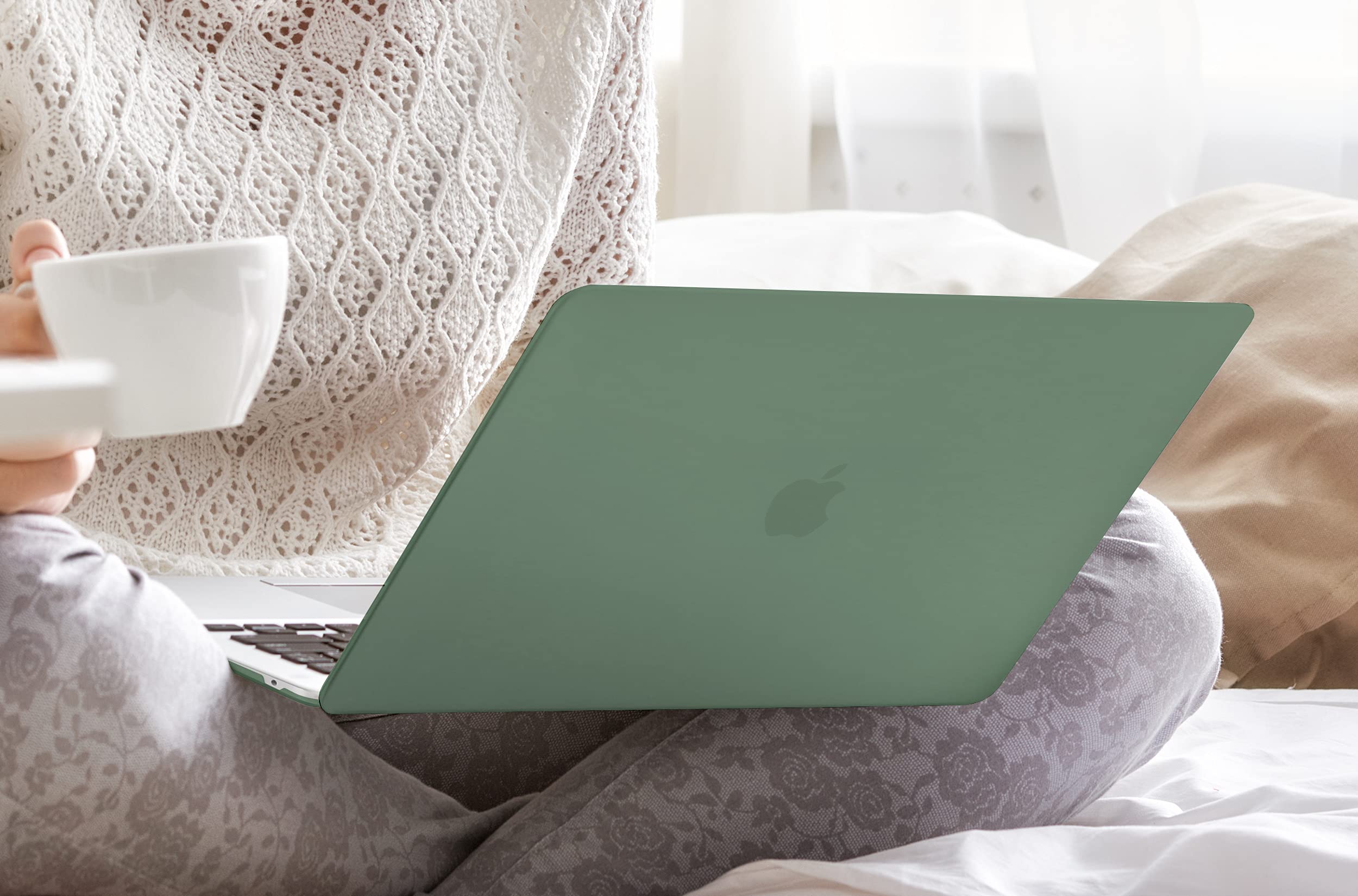 DONGKE Matte Plastic Hard Shell Case & Keyboard Cover Compatible with MacBook Pro 16 inch (2020/2019 A2141) - Fits Retina Display & Touch Bar with Touch ID, Midnight Green - Perfect for Work, Travel & Home Office Protection