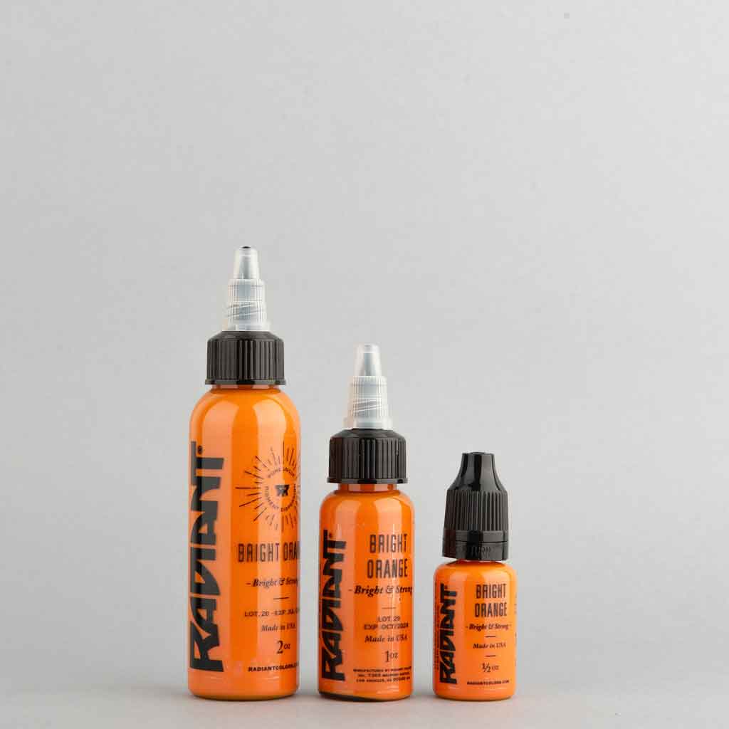Vibrant Bright Orange Tattoo Ink - 1 oz Bottle for Professional & DIY Tattoo Artists | Perfect for Sleeves, Cover-ups & Artistic Designs