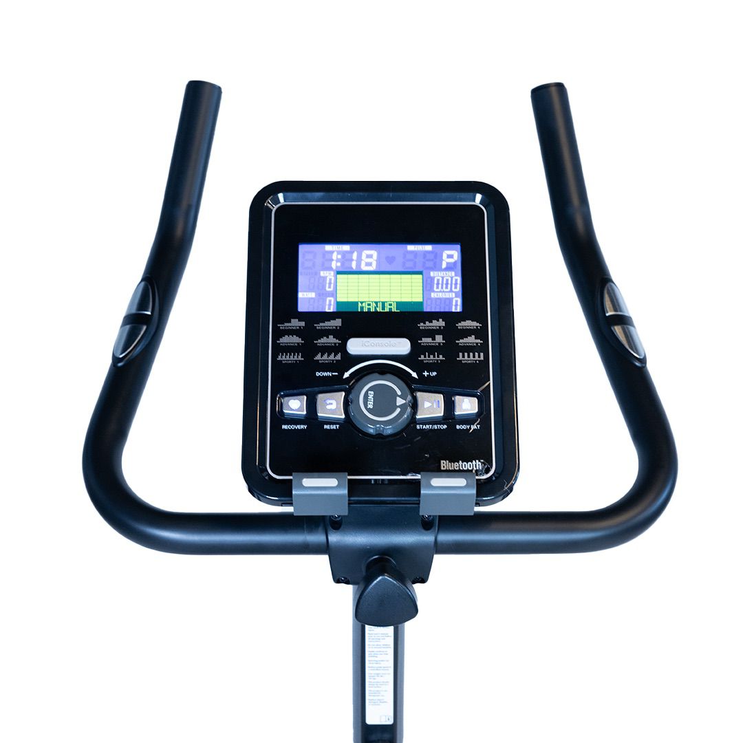 EFC B30 Upright Exercise Bike for Home Gym - Quiet Magnetic Resistance Indoor Cycling Bike with LCD Monitor - Perfect for Cardio Workouts & Weight Loss