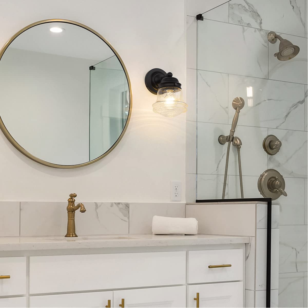 Z-Lite 736-1S-MB Modern Single Light Wall Sconce - Matte Black Finish for Bedroom, Hallway & Entryway Lighting