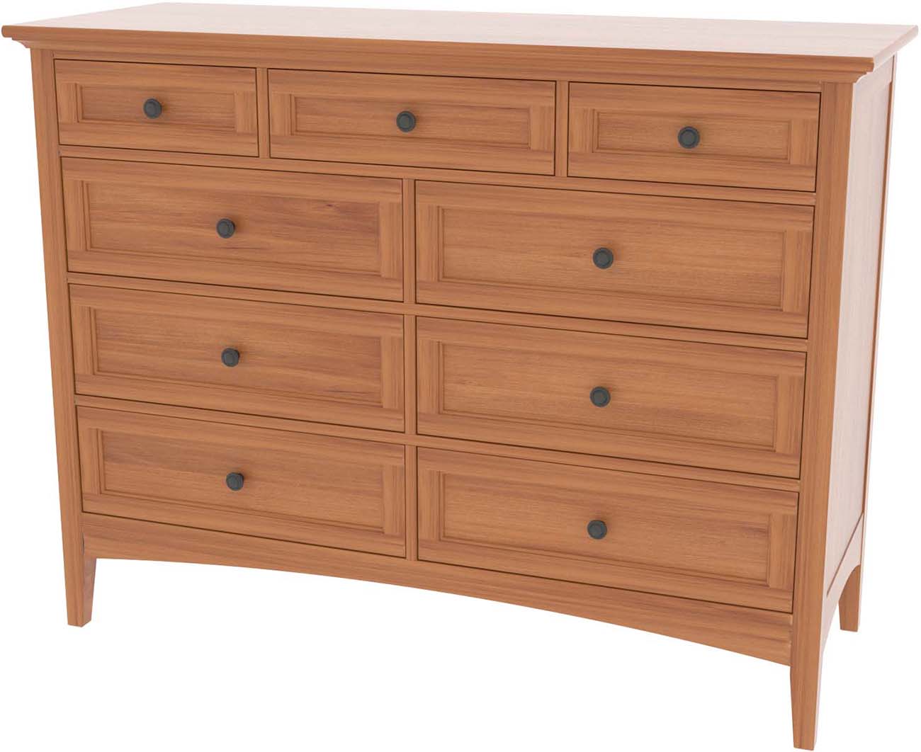 Revere 9-Drawer Dresser - Solid Wood Bedroom Chest of Drawers for Storage & Organization | Perfect for Master Bedroom, Guest Room, or Dorm
