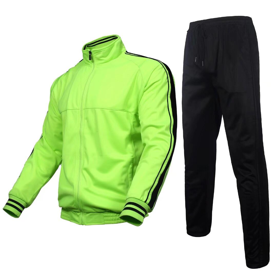 Zusmen Men's 2-Piece Tracksuit Set - Stylish Track Jacket & Pants for Casual Wear, Gym, and Outdoor Activities