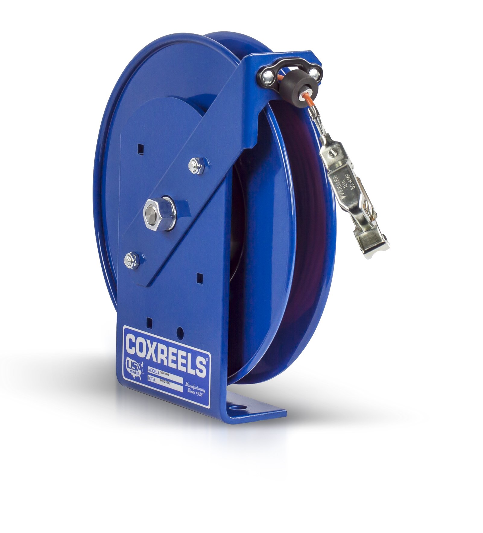 SDH-200 Static Discharge Hand Crank Cable Reel with 200-Foot Cable | Industrial-Grounding Solution for Construction Sites & Workshops