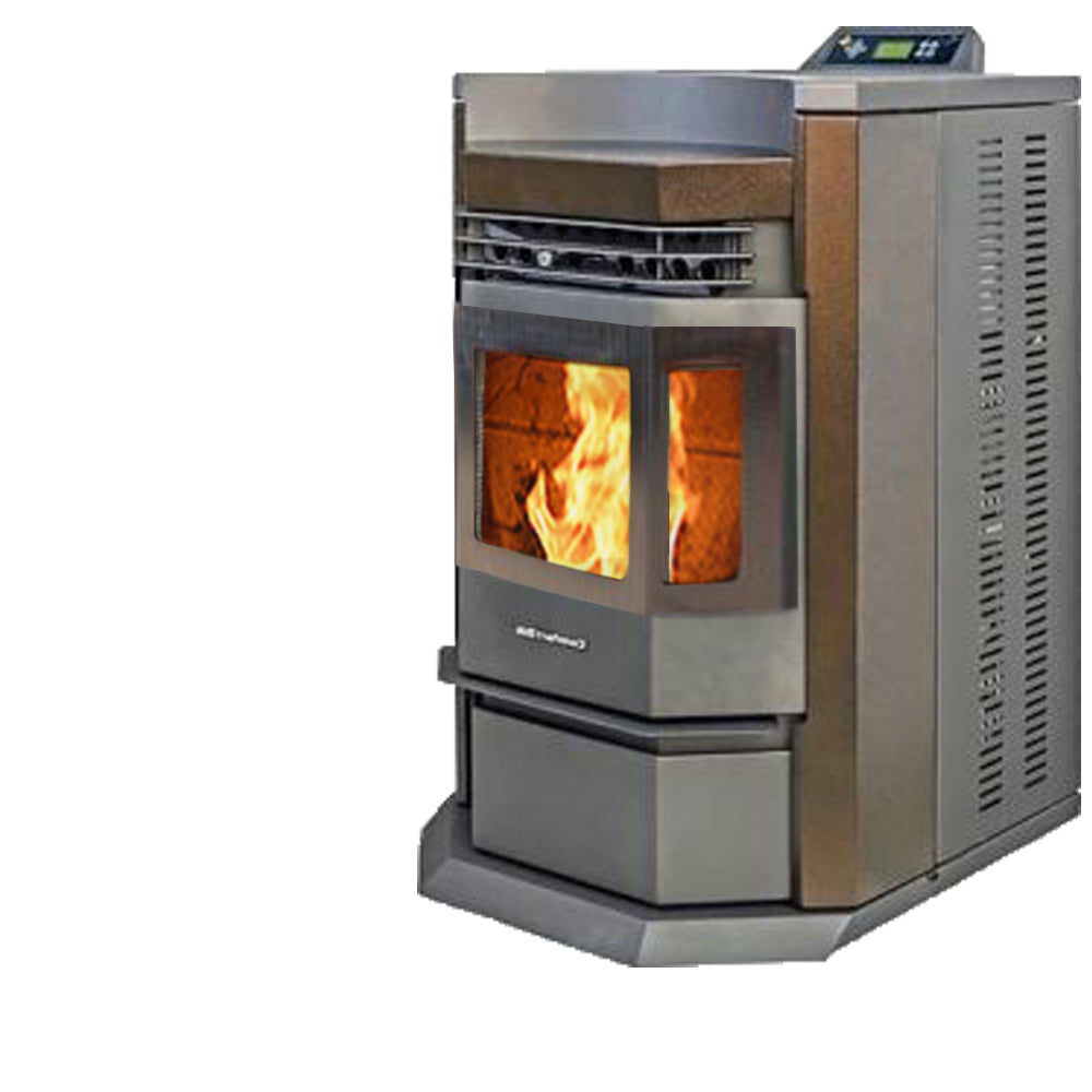 ComfortBilt HP22 N SS Pellet Stove - High Efficiency Brown Wood Pellet Heater for Home, Cabin & RV Use - Eco-Friendly Heating Solution