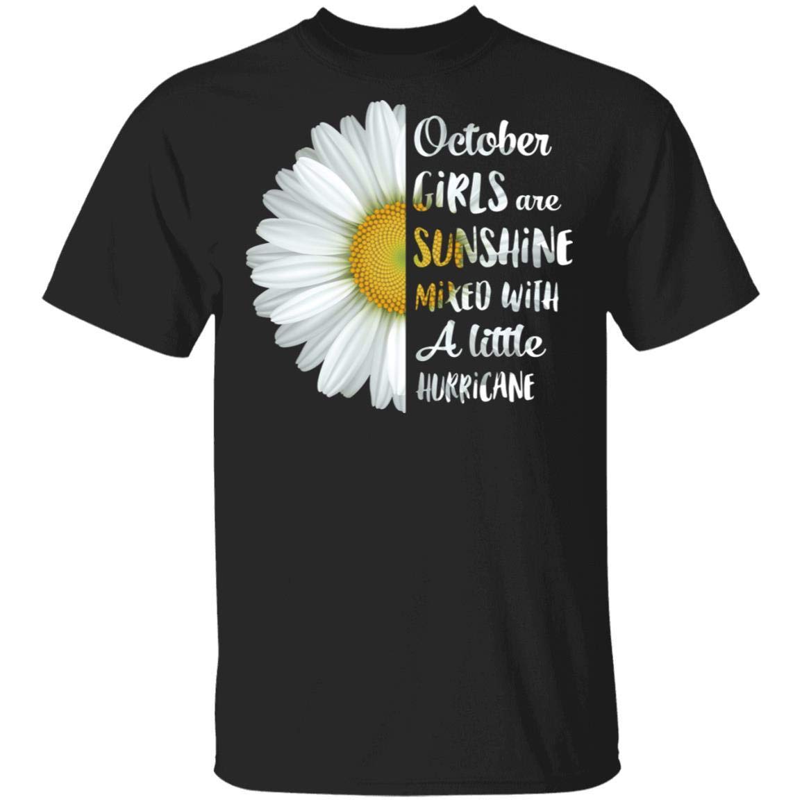 Daisy October Women's Short Sleeve T-Shirt - Cute Birthday Gift for Girls, Teens & Women | Perfect for Casual Wear, Parties & Special Occasions