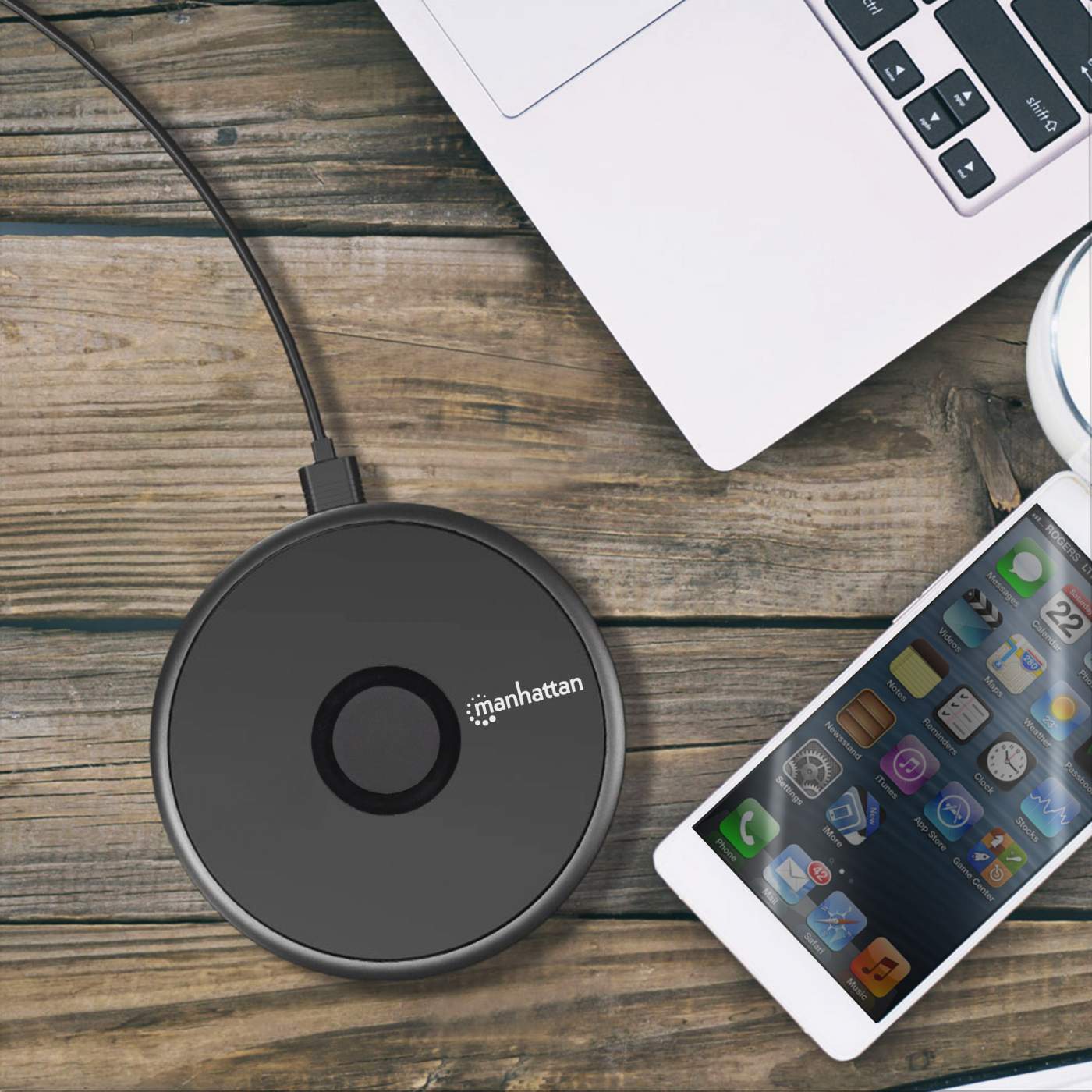 10W Fast Wireless Charging Pad - Qi Certified Charger for iPhone, Samsung & Android Phones - Perfect for Home, Office & Car Use