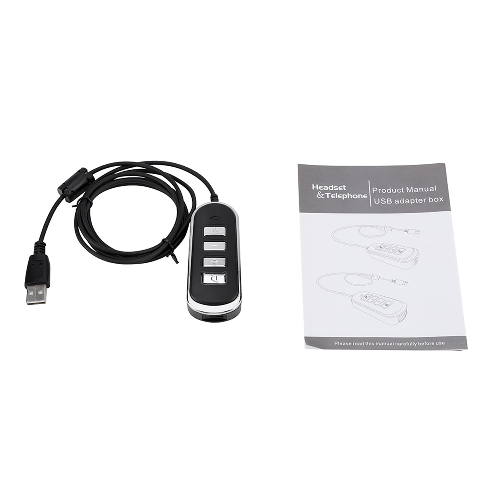 Premium RJ9 to USB Adapter for Headset & Microphone Systems - Seamless Earphone Connection for Call Centers, Gaming & Office Communication