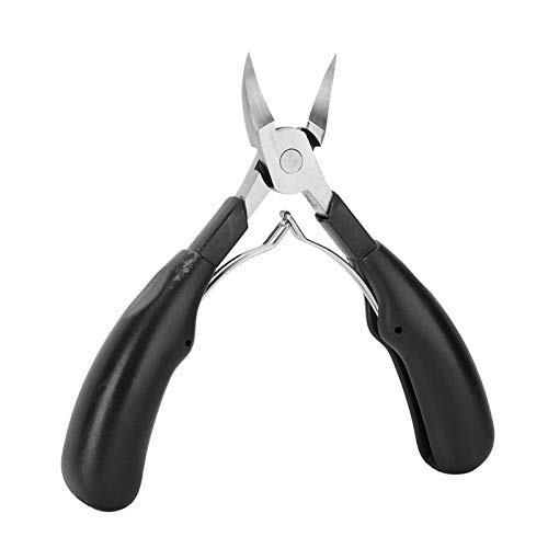 Durable Cuticle Scissors for Men & Women - Nail Care Tool for Home Pedicure (Black)