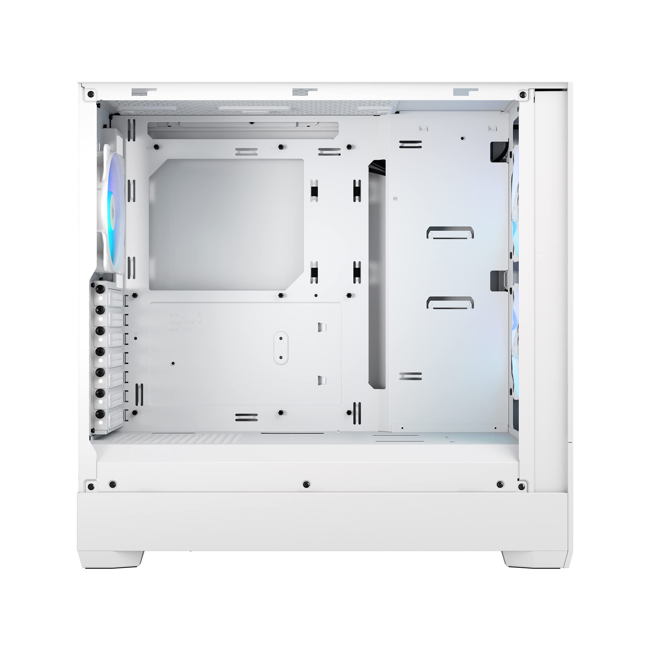 Fractal Design Pop Air RGB White Mid Tower PC Case - Tempered Glass Side Panel, Clear Tint, High Airflow - Perfect for Gaming Rigs & Workstation Builds