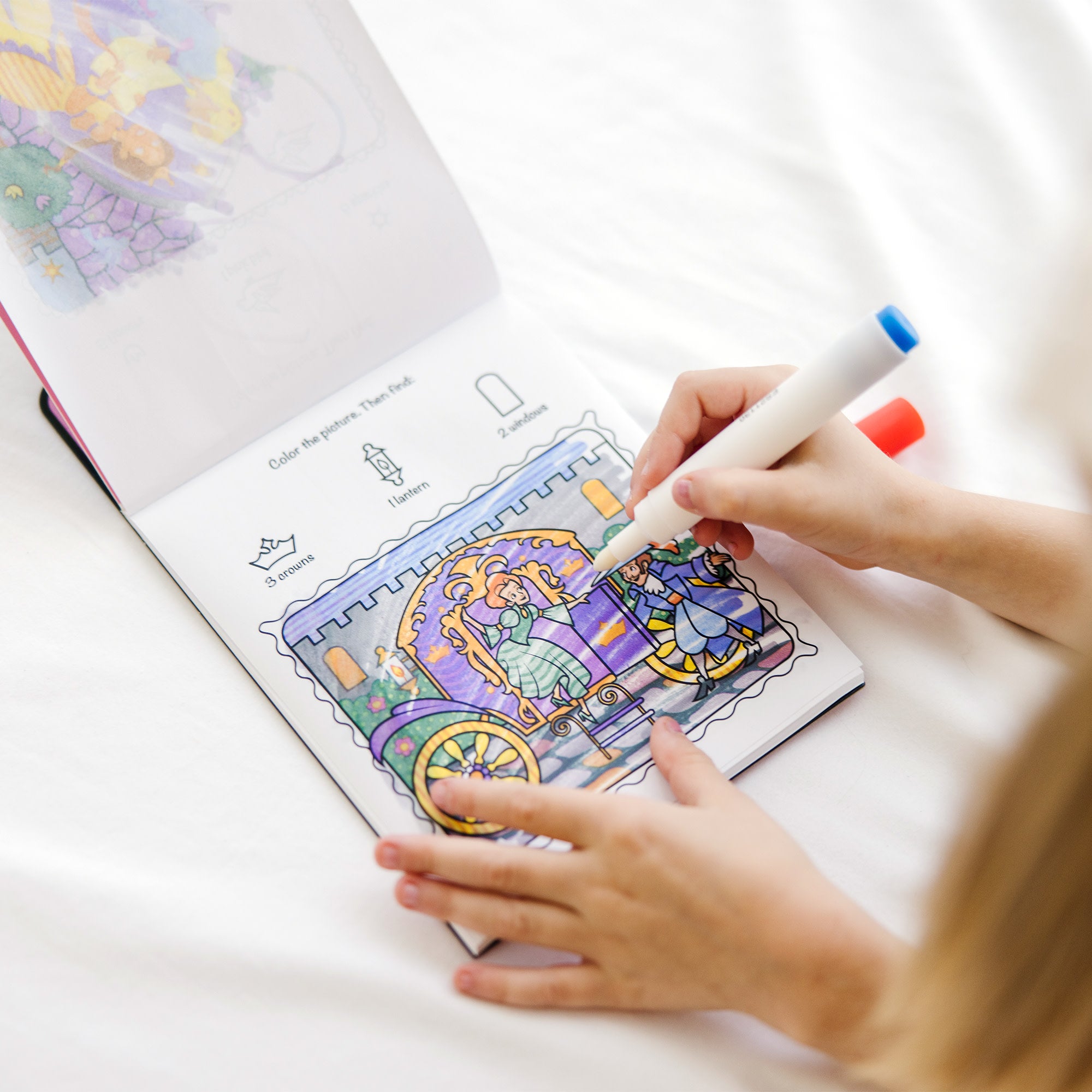 Princess ColorBlast Color Reveal Pad - On The Go Travel Activity Toy for Girls, Kids Art Supplies, Perfect for Road Trips & Airplane Travel Entertainment