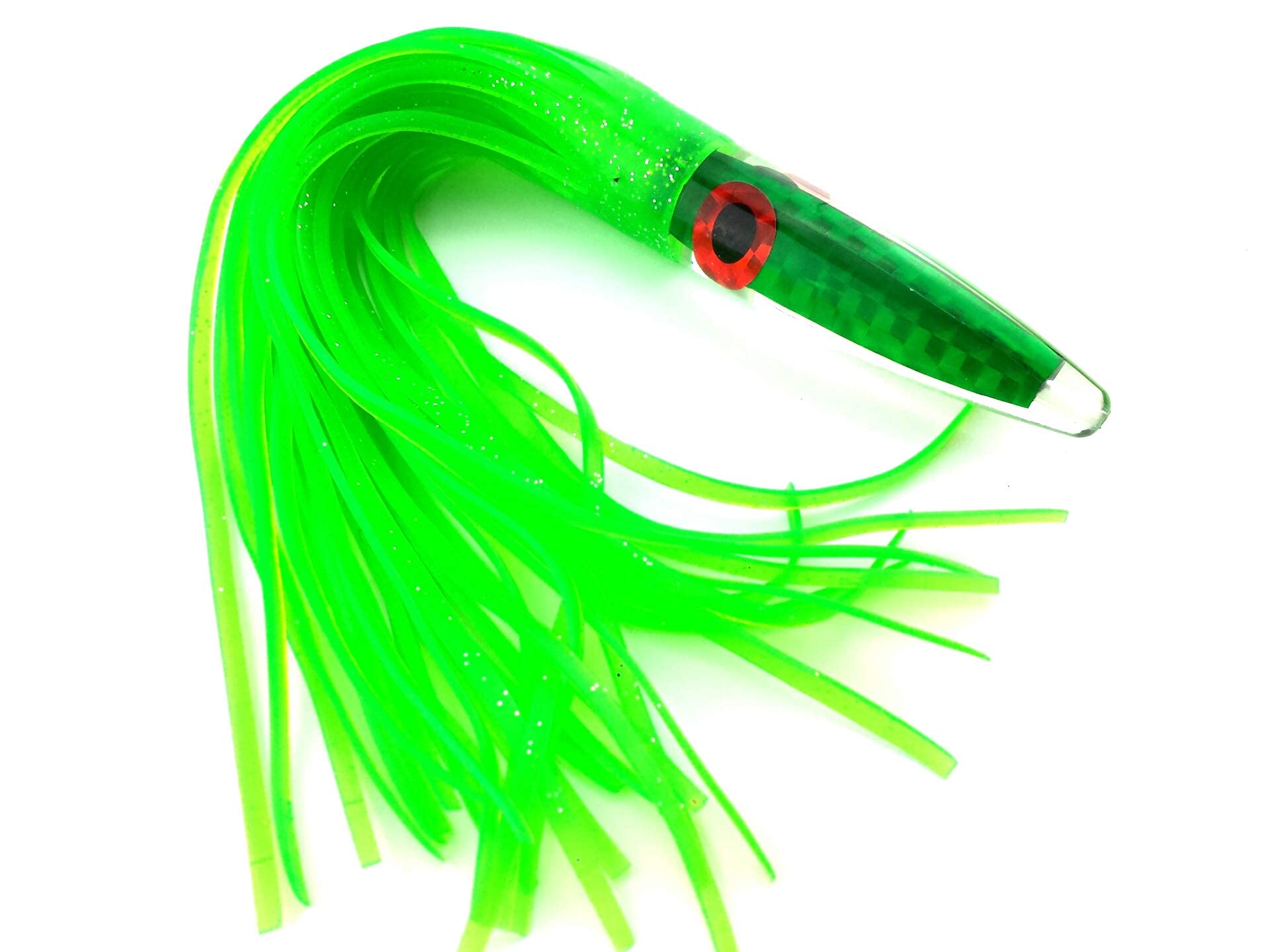 13 Inch Green Machine Style Bullet Tuna Slayer Fishing Daisy Chain with 400lb Leader & 10/0 Hook - Premium Saltwater Trolling Lure for Big Game Fishing (Mahi, Tuna, Marlin)