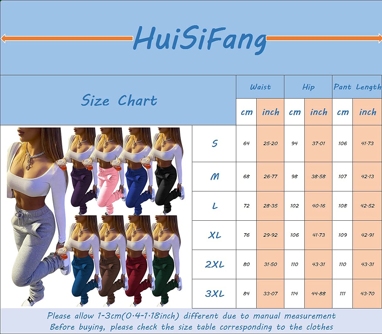 HuiSiFang Women's Fleece-Lined High-Waisted Jogger Pants - Warm Thick Stacked Sweatpants for Yoga, Workout & Casual Wear - Soft Ruched Active Joggers for Running, Lounging & Winter Comfort