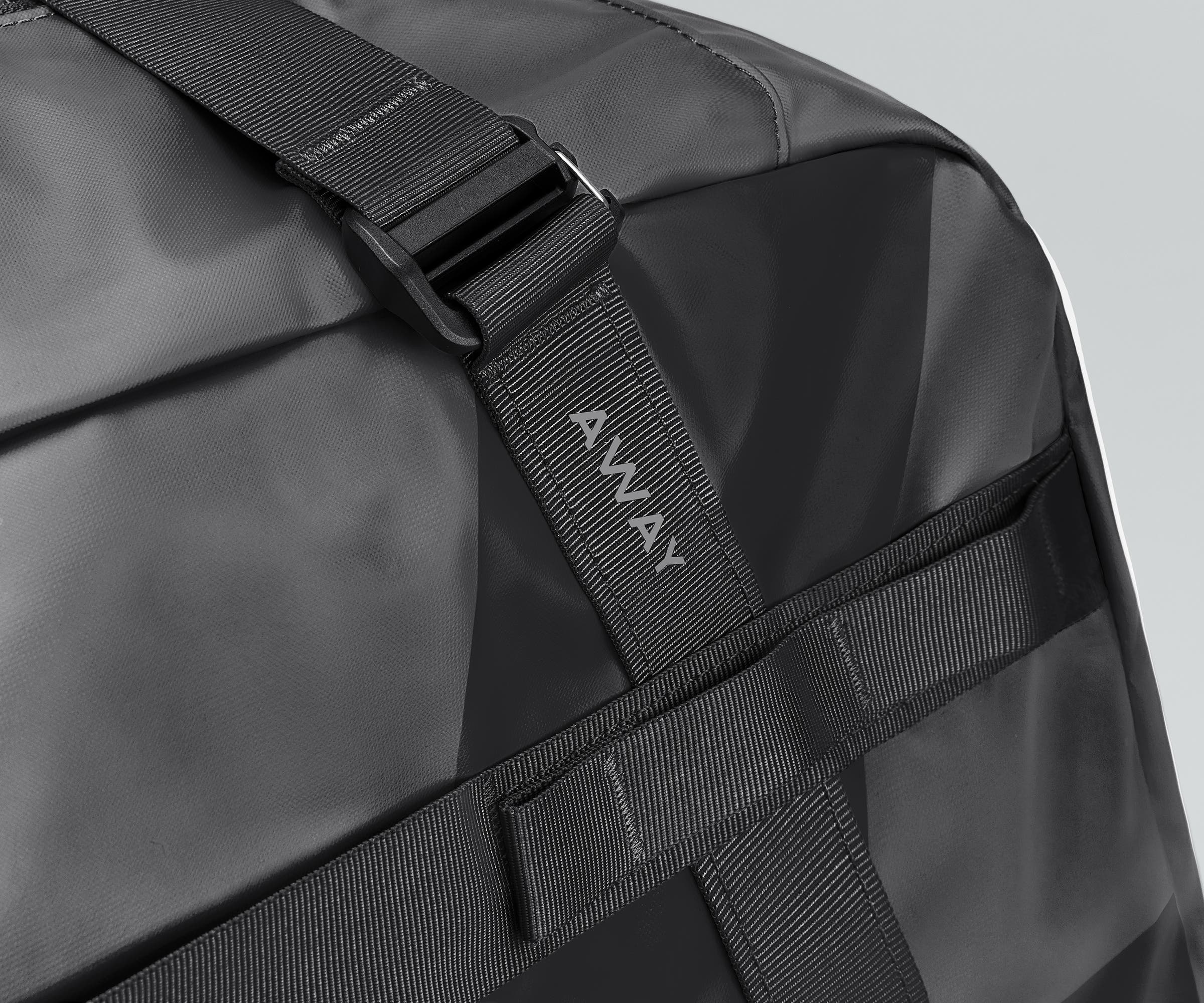 55L Active Duffle Bag in Jet Black - Perfect for Gym, Travel & Sports Gear Storage