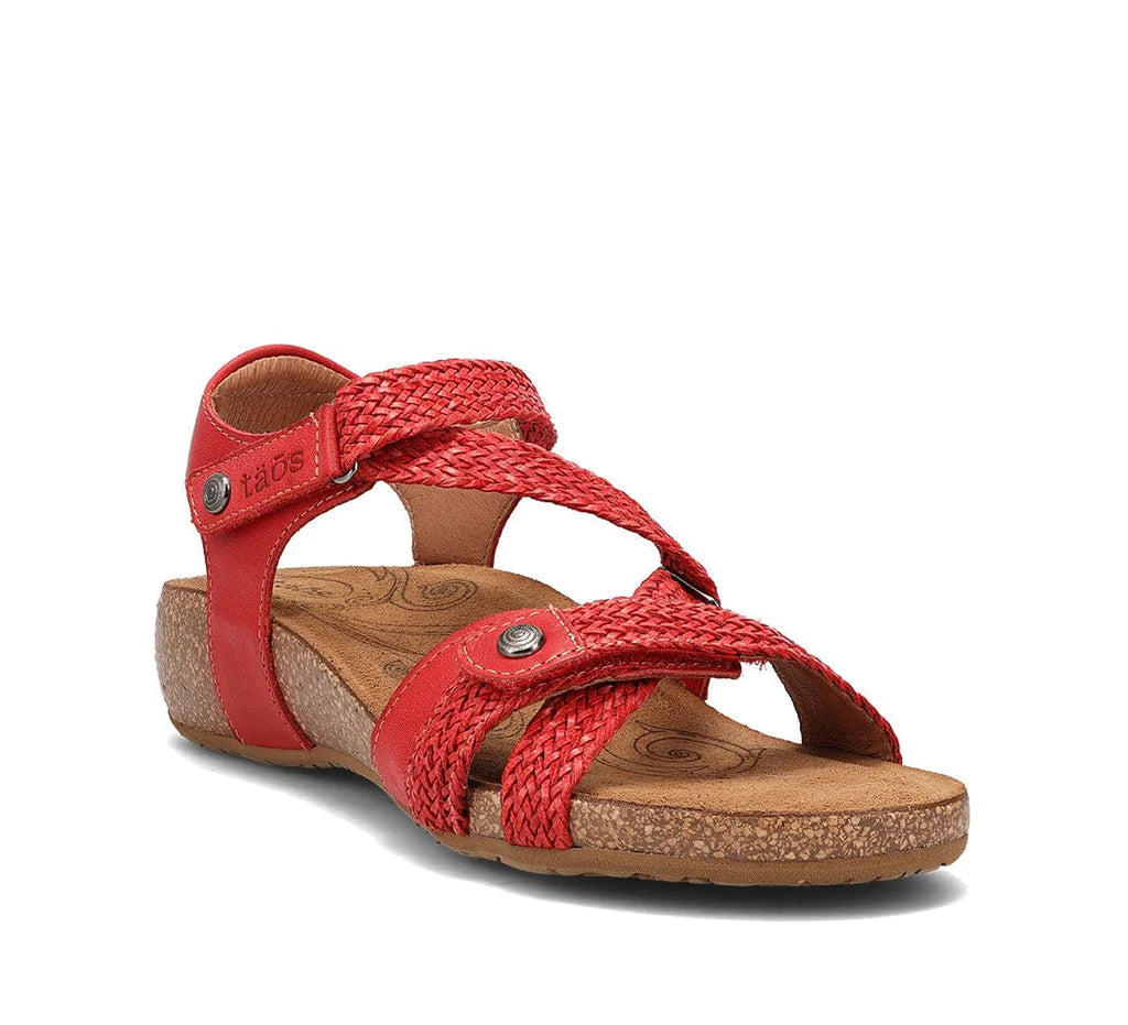 Taos Trulie Women's Comfortable Slip-On Sneakers - True Red | Casual Walking Shoes for Women | Perfect for Travel, Work & Everyday Wear