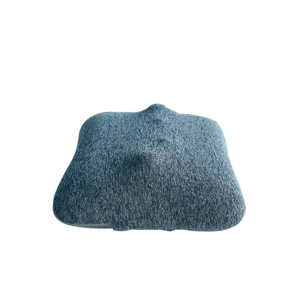 Bravo Shiatsu 4D Kneading Deep Tissue Massage Pillow - Grey Blue for Neck, Back & Shoulder Pain Relief - Perfect for Home, Office & Car Use
