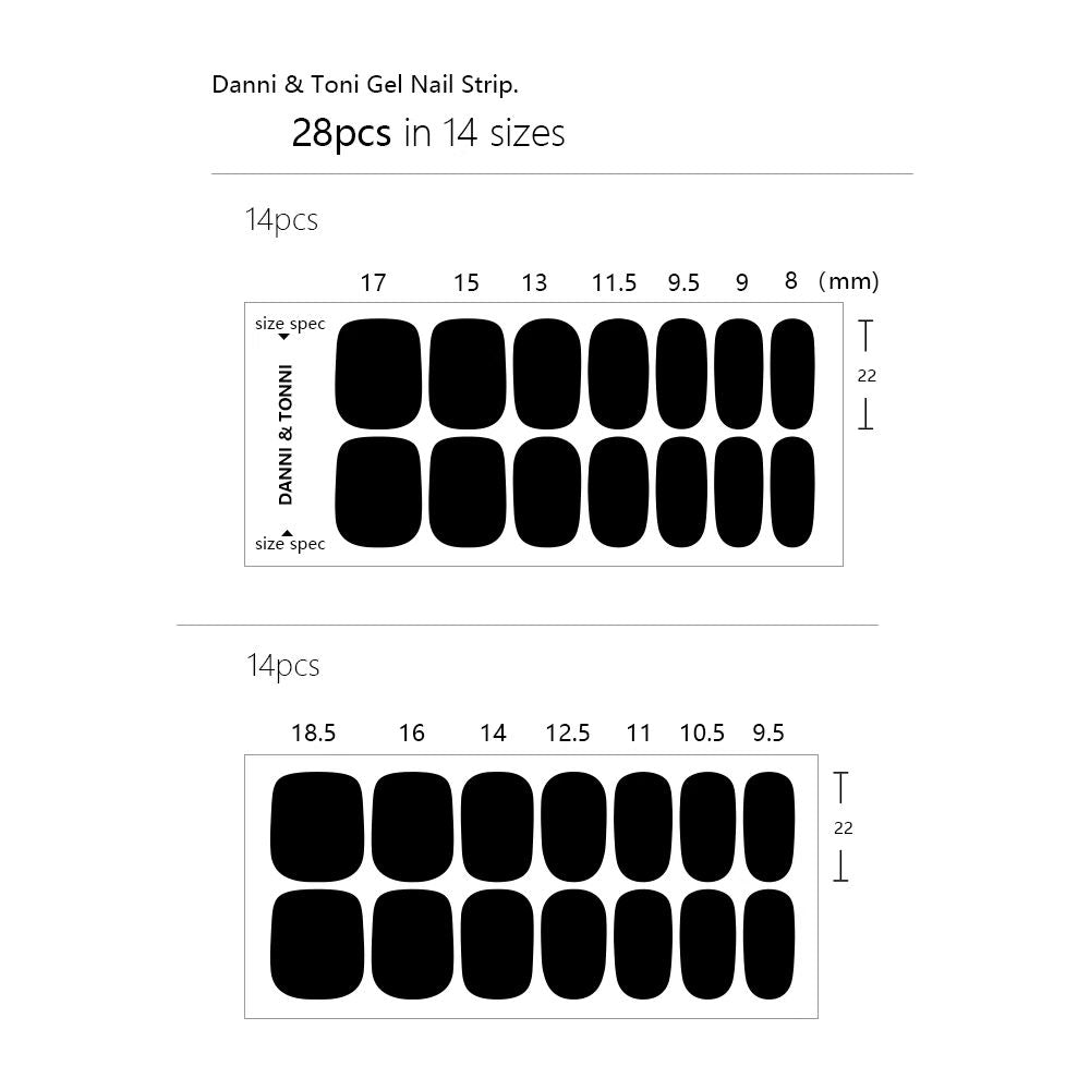 Danni & Toni Galactic Glow Magnetic Semi Cured Gel Nail Strips | Oceanic Panther Design | Long-Lasting DIY Manicure Kit for Home & Salon Use | Perfect for Parties, Weddings & Special Occasions