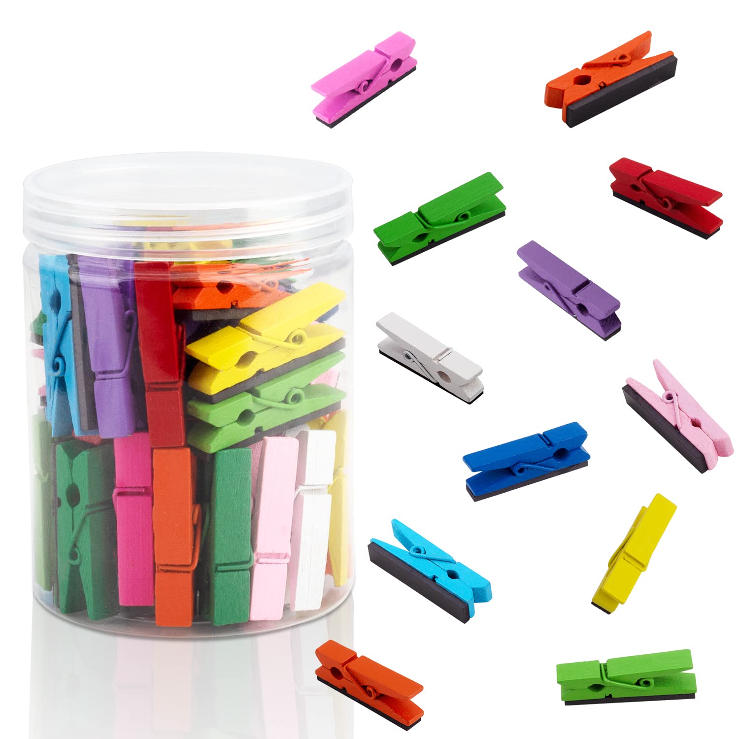 30 Pack Multicolored Magnetic Clips - Strong Fridge Magnets with Clips for Refrigerator, Whiteboard & Office Use - Perfect for Organizing Notes, Photos & Documents at Home, School or Workplace
