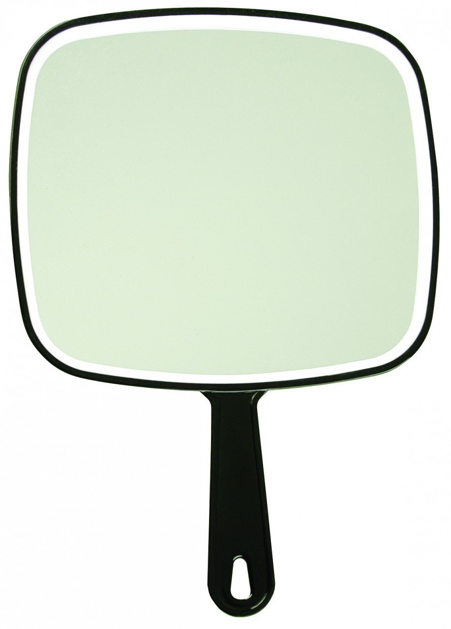 Large Black Hand Mirror - Elegant Vanity Mirror for Makeup, Grooming & Travel | Perfect for Home, Salon & On-the-Go Use