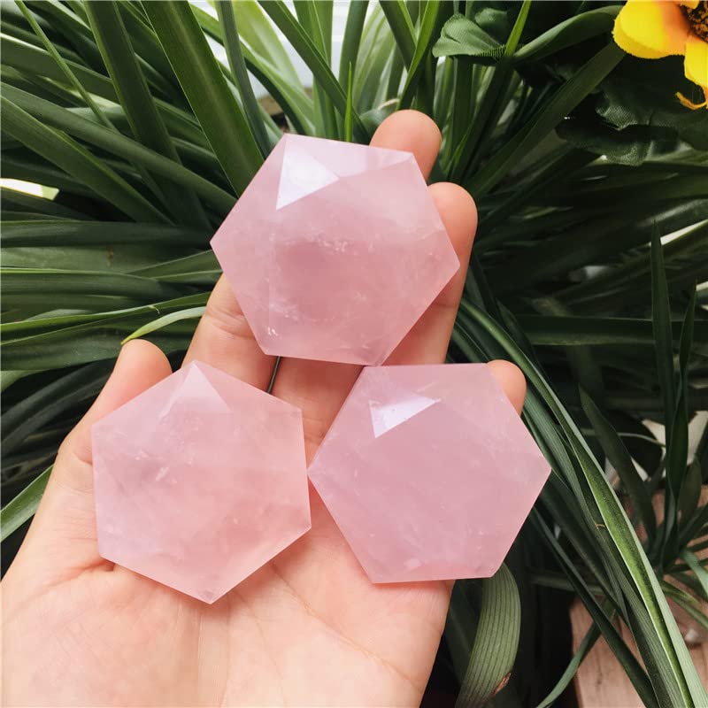 Premium Handcrafted Rose Quartz Palm Stone (1.5