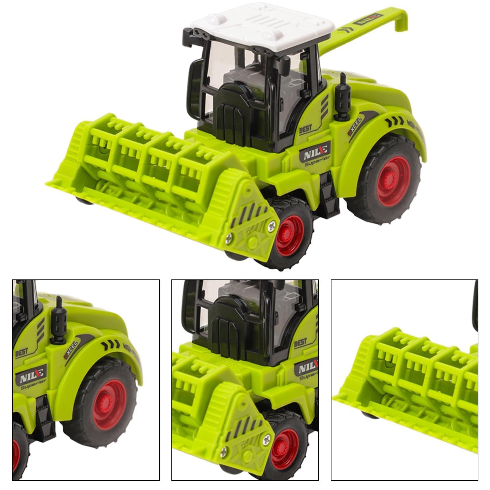 Realistic Inertial Tractor Toy Vehicle - Friction Powered Farm Tractor for Kids, Educational Learning Toy for Toddlers & Children - Perfect for Farm Play, Pretend Play, and Early STEM Learning