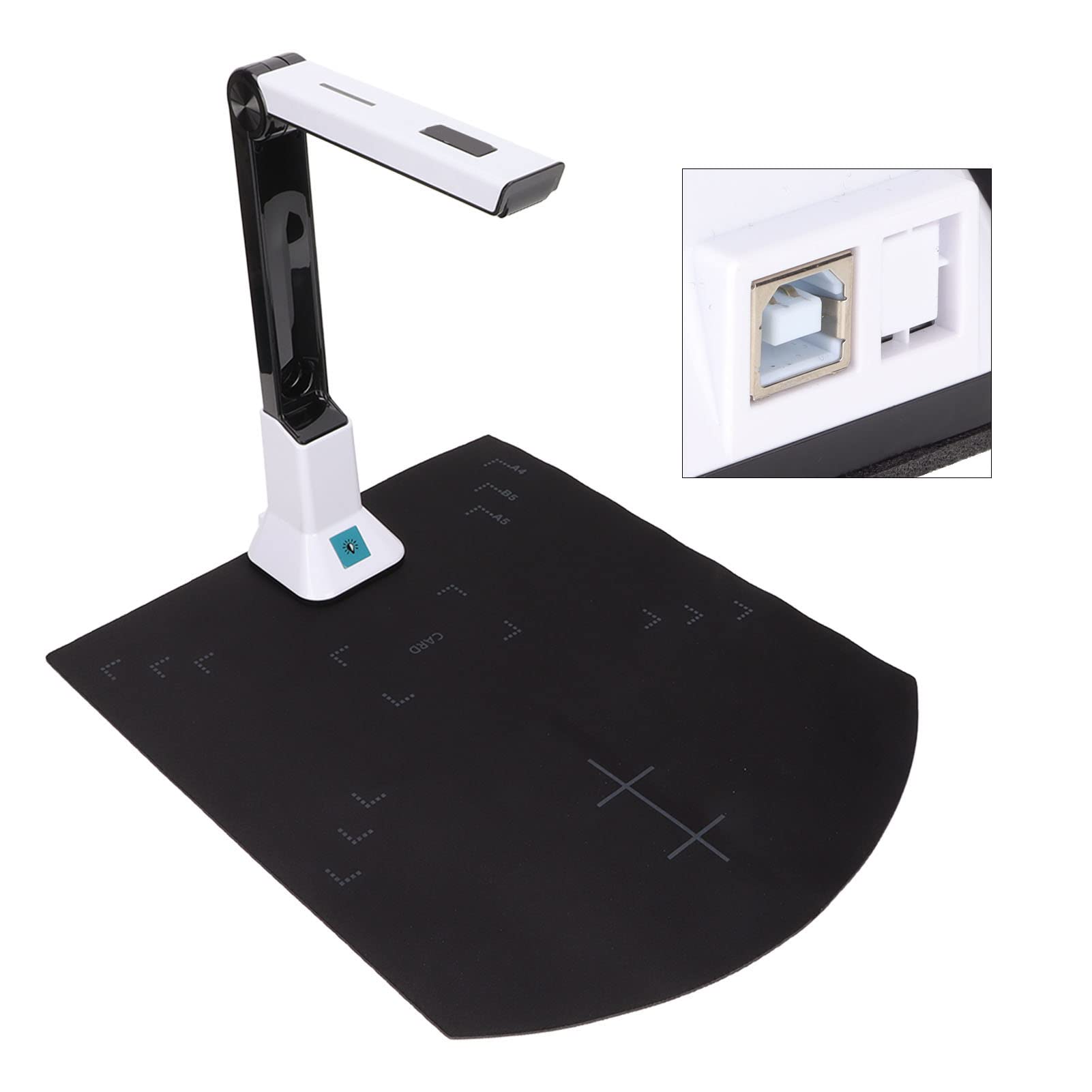 FRZY Portable HD Document Camera with CMOS Sensor - Ideal for Office Documents, Images, and Note-Taking | Perfect for Online Teaching, Remote Work, and Video Conferencing