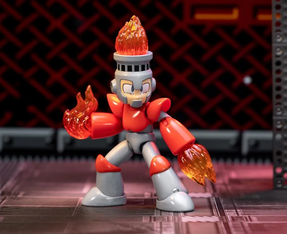 Jada Toys Mega Man Fire Man 1/12 Scale 6-Inch Action Figure - Collectible Toy for Display, Gaming Enthusiasts & Anime Fans