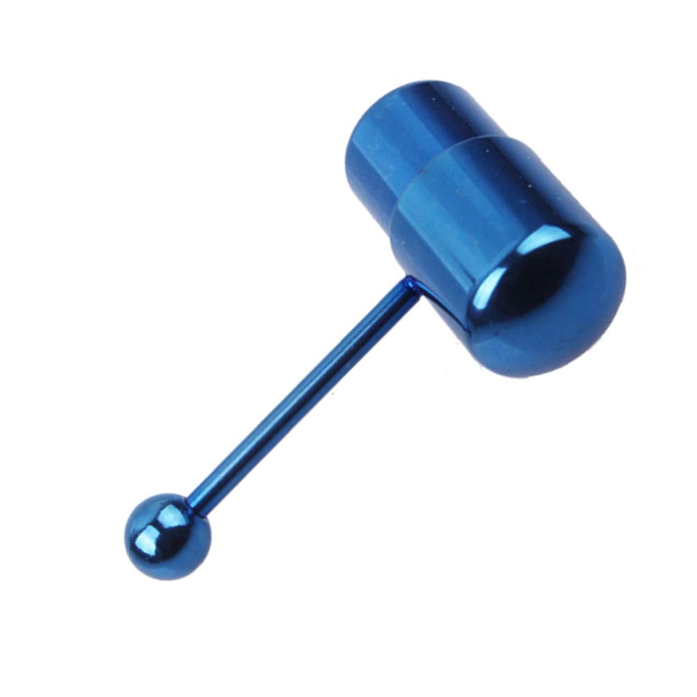 KESYOO Vibrating Anodized Stainless Steel Tongue Ring - Body Piercing Barbell Stud Jewelry with 2 Batteries for Parties & Nightlife