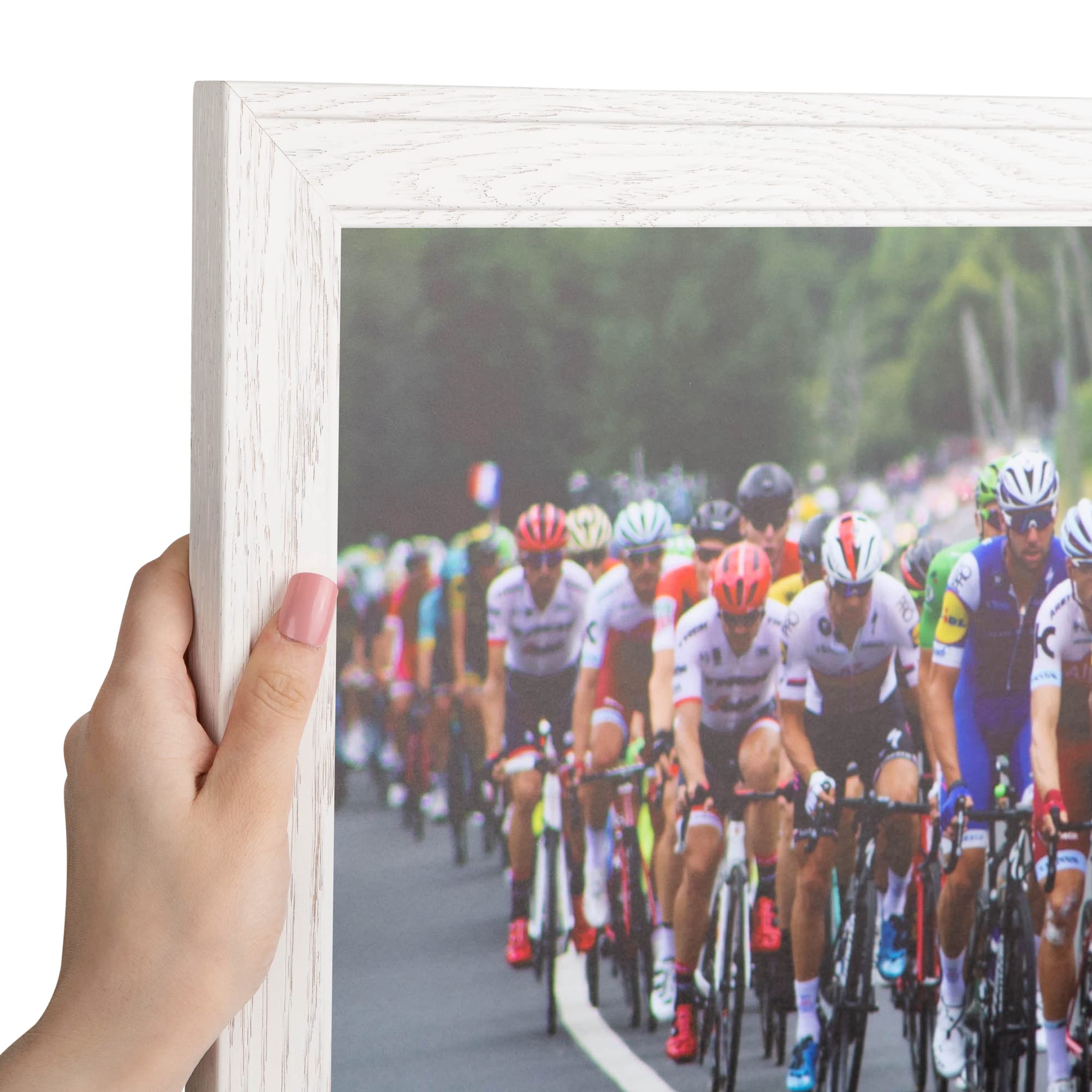 ArtToFrames 22x45 Inch White Picture Frame - 1.5 Inch Custom Wood Poster Frame for Wall Art, Photos & Posters - Shatter-Resistant Acrylic & Ready to Hang - Perfect for Living Room, Bedroom & Office Decor